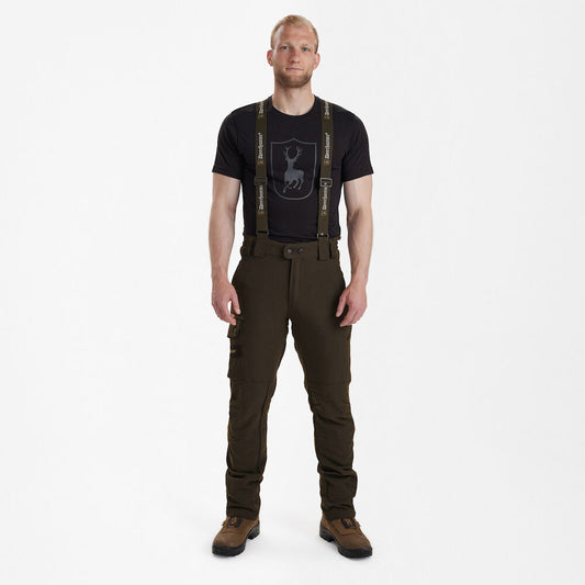 Pantaloni Deerhunter Muflon Extreme, culoare Wood, cu bretele, de iarna