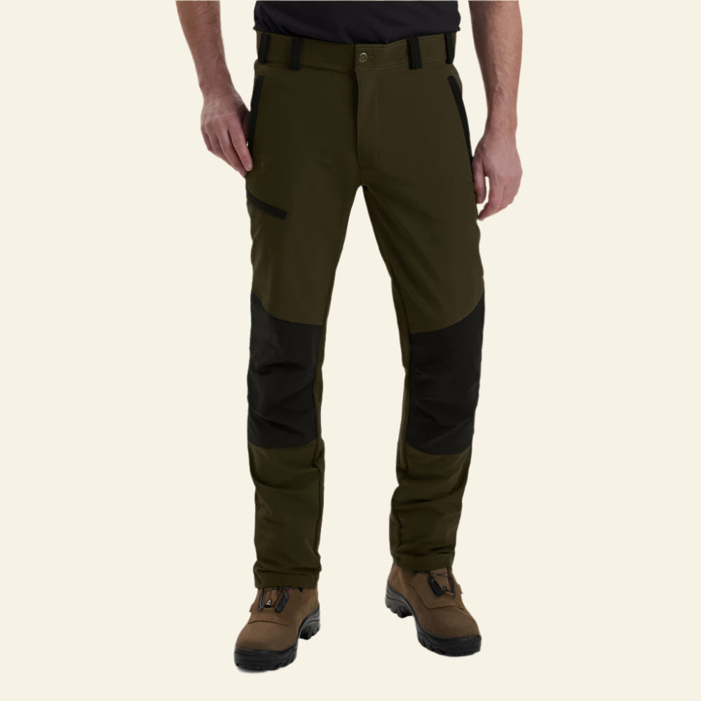 Pantaloni Deerhunter Strike Full Stretch, Fallen Leaf/Black, elastici si impermeabili,