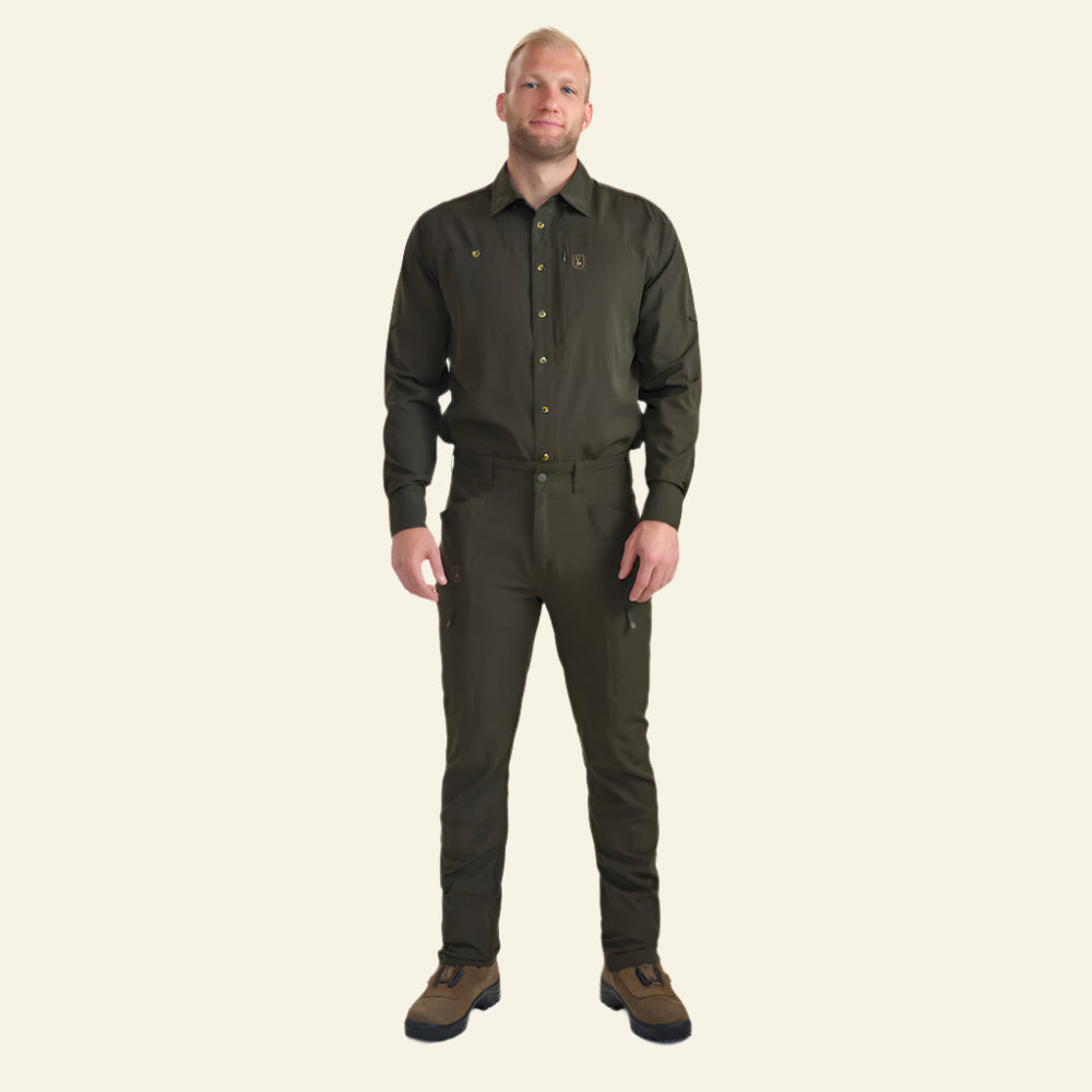 Pantaloni Deerhunter Canopy, Forest Green, subtiri si respirabili, uscare rapida