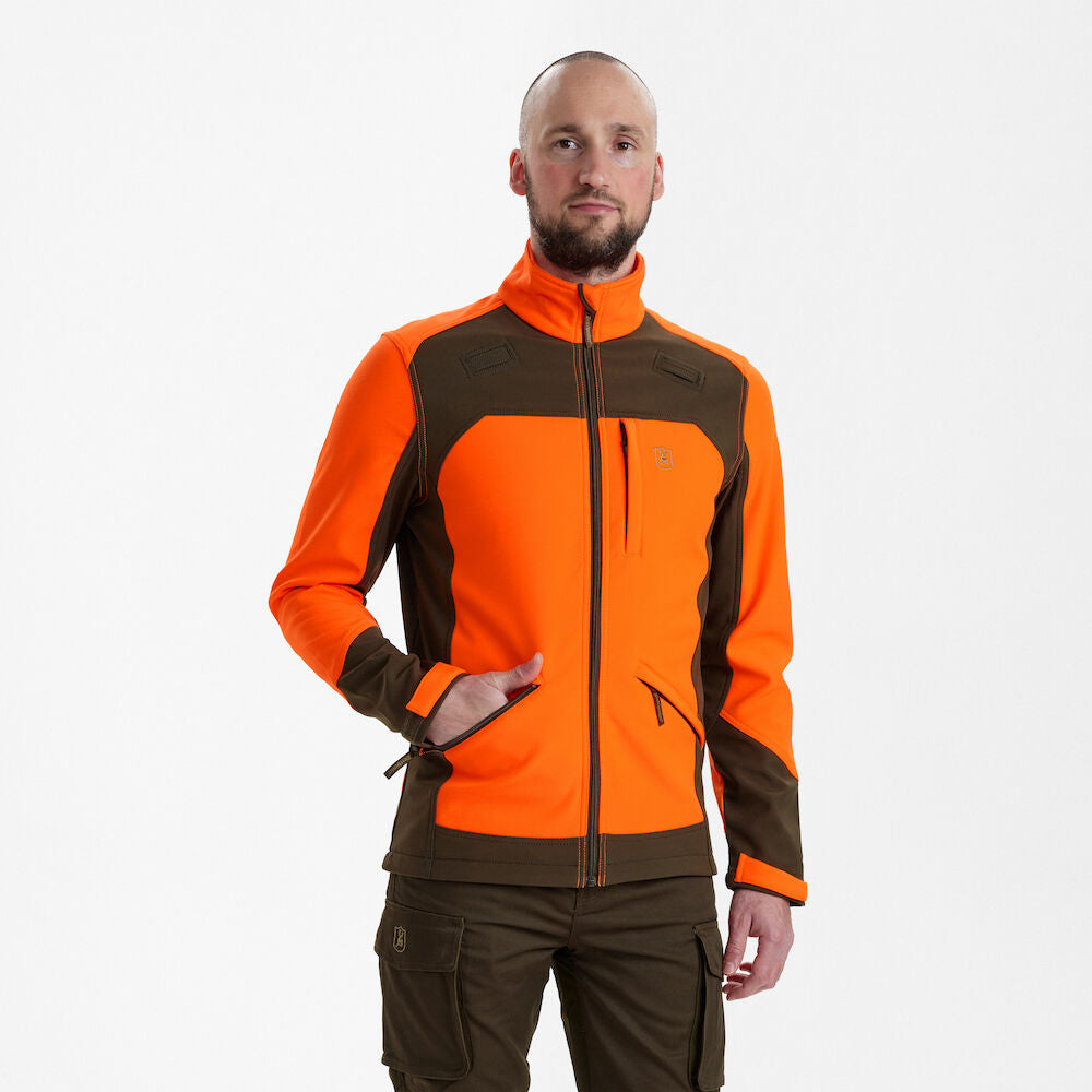 Jacheta Deerhunter Rogaland Softshell, orange, rezistenta la apa
