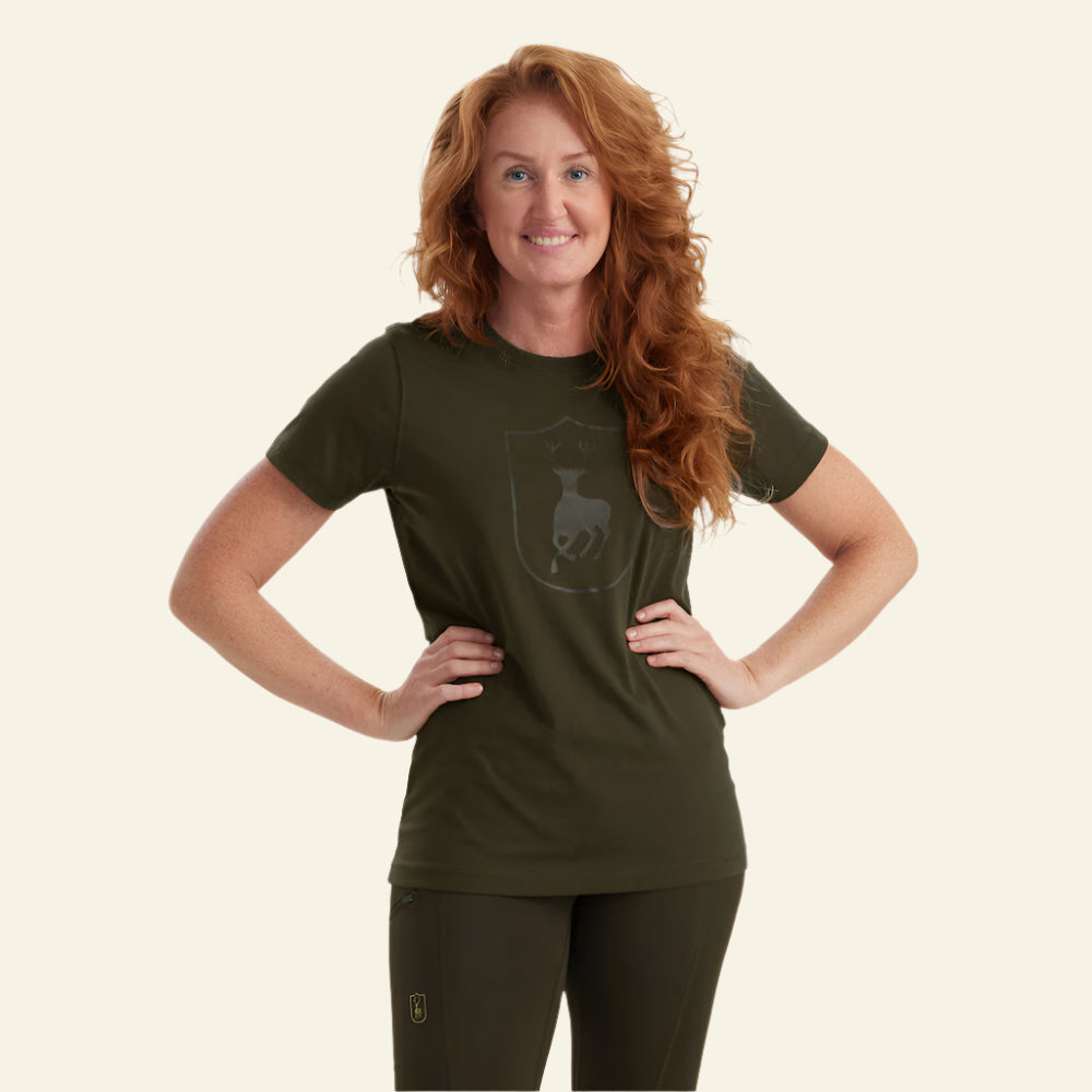 Tricou dama Deerhunter Lady Logo, Fallen Leaf