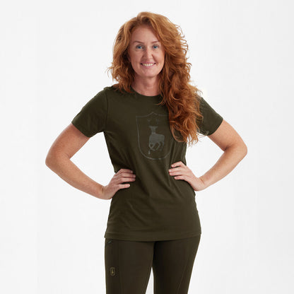 Tricou dama Deerhunter Lady Logo - Fallen Leaf