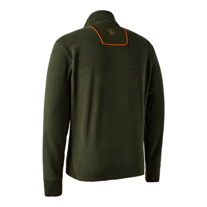 Fleece Deerhunter Chamois, Forest Green, cu fermoar