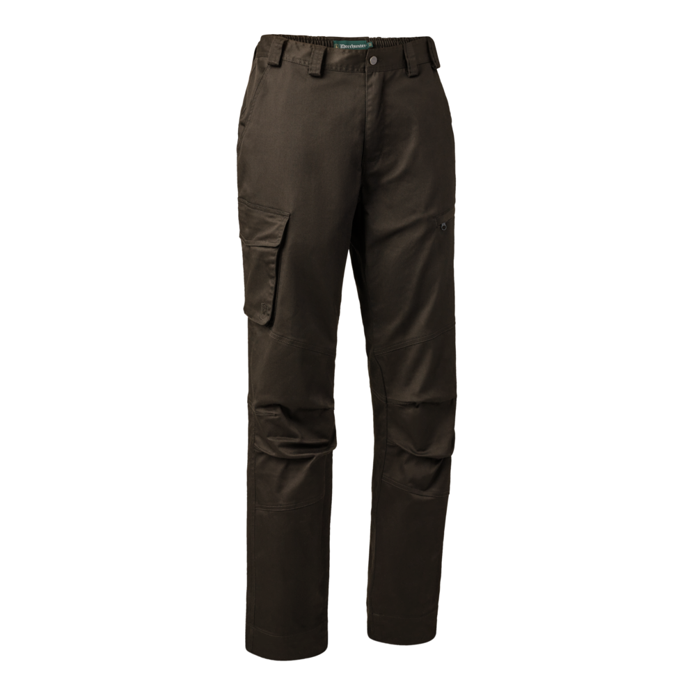 Pantaloni Deerhunter Traveler, chestnut brown, din bumbac, usori, elastici