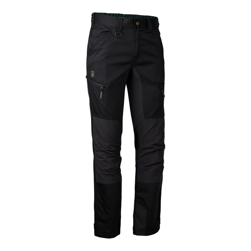 Pantaloni elastici Deerhunter Rogaland Stretch cu contrast, negru