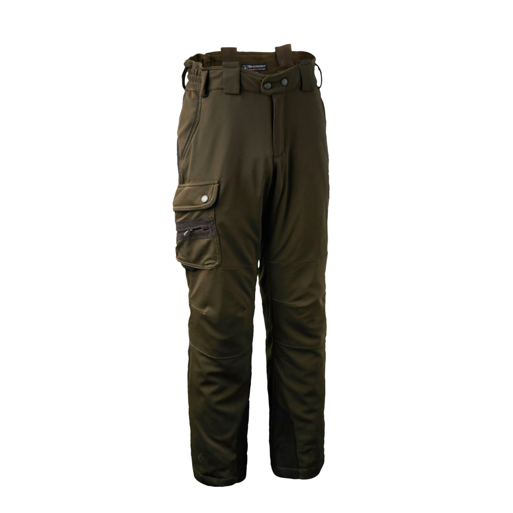 Pantaloni Deerhunter Muflon, Art Green, cu bretele, de iarna