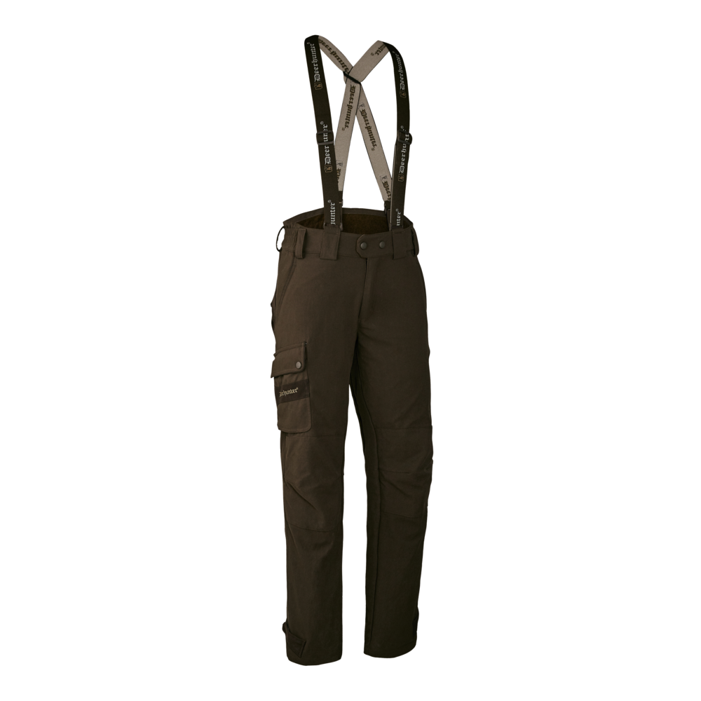 Pantaloni Deerhunter Muflon Extreme, culoare Wood, cu bretele, de iarna