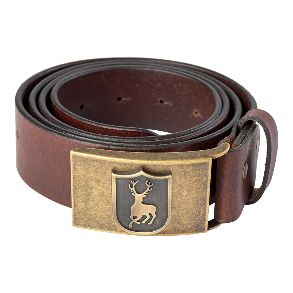 Curea Deerhunter Leather Belt, Cognac Brown, 115cm