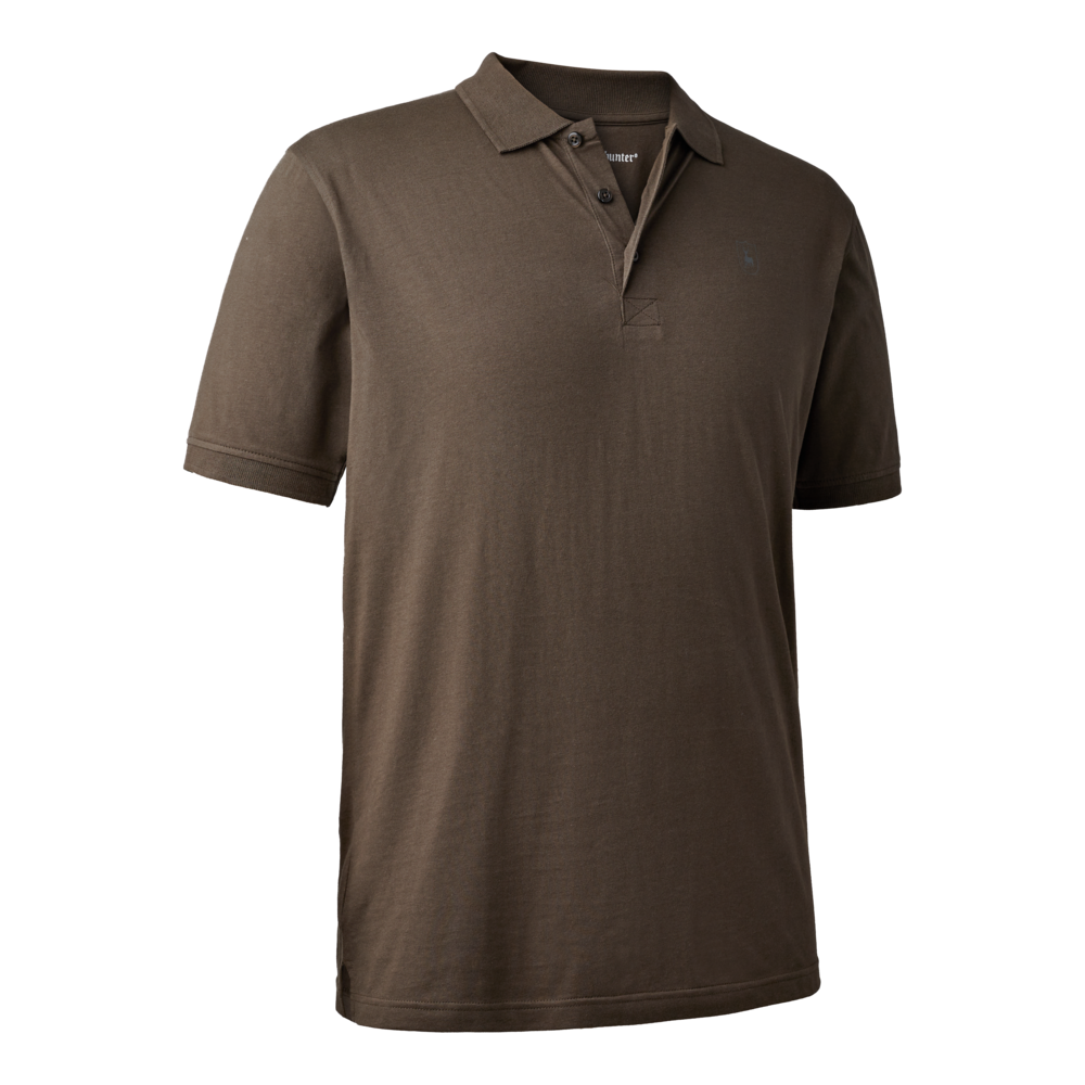 Tricou Polo Deerhunter Christian, Brown Leaf