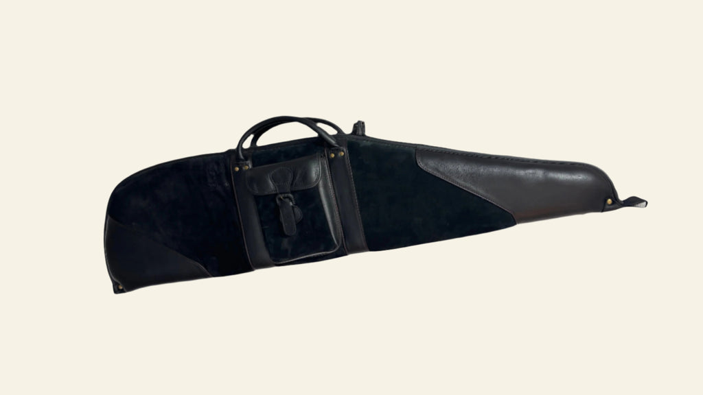 Husa carabina din piele neagra, Nobil Hunting, 120cm