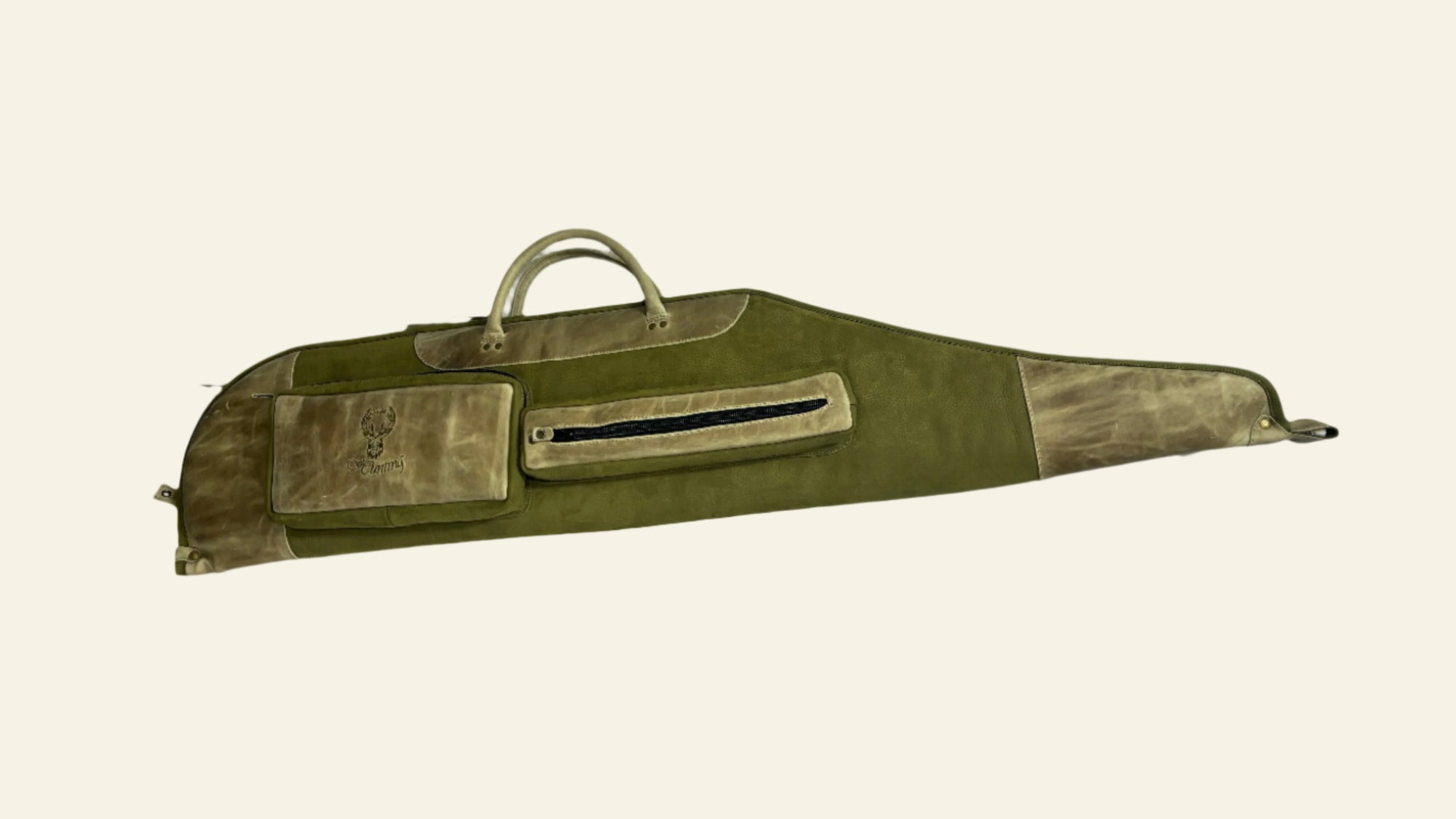Husa carabina din piele verde, Nobil Hunting, 130cm