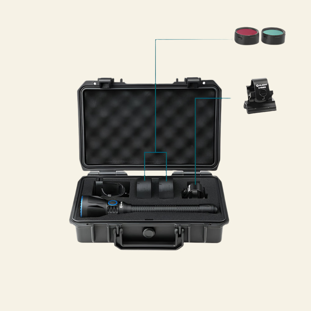 Set complet Lanterna Olight Javelot Turbo 2, 1800 lumeni / 1500m distanta