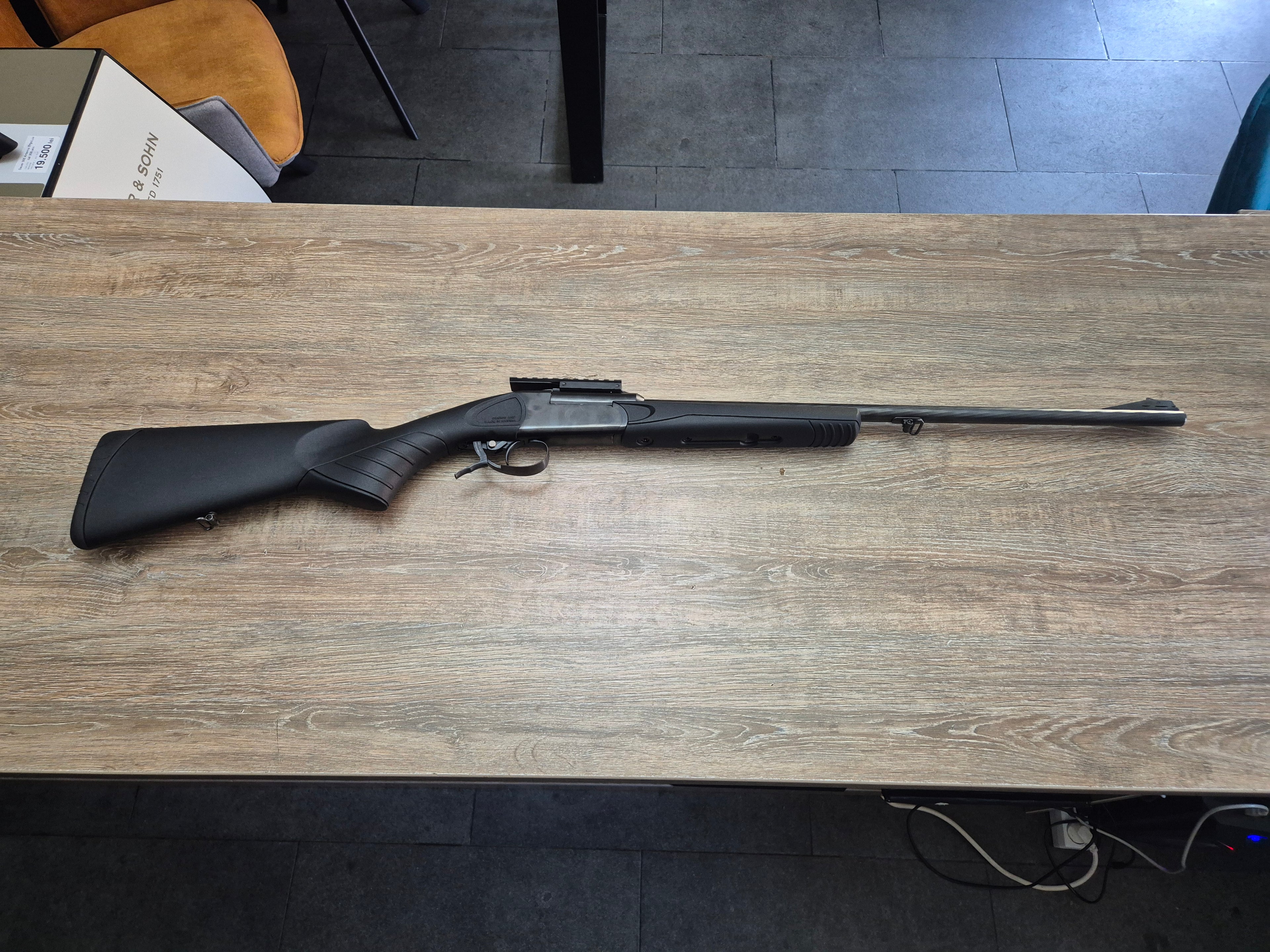 Carabina basculanta Baikal IZH18MH cal 243win, 60cm, pat sintetic, sina