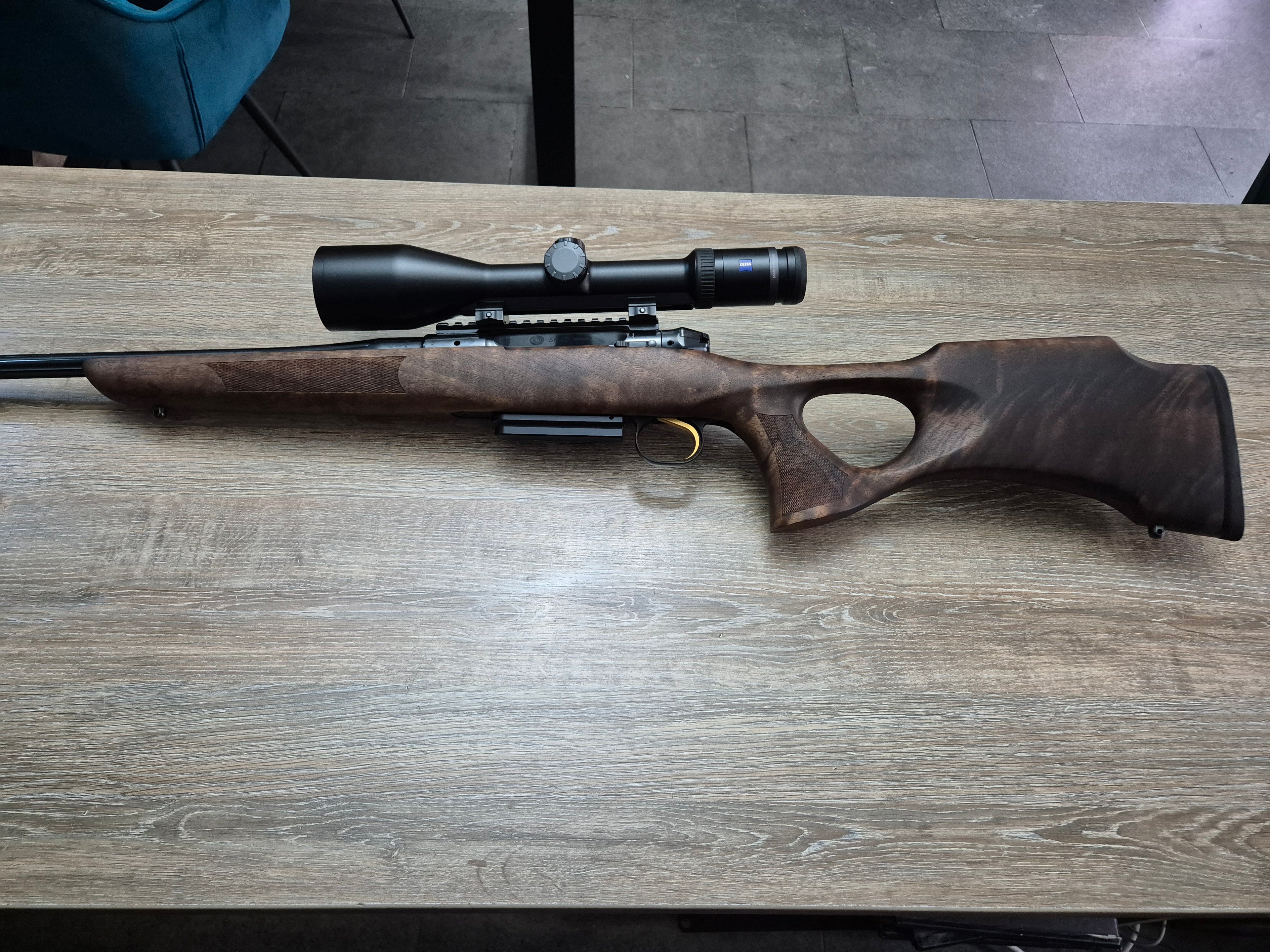 Carabina Heym SR30, cal 270 wsm, tragaci aurit, teava fluted 17mm, comanda speciala