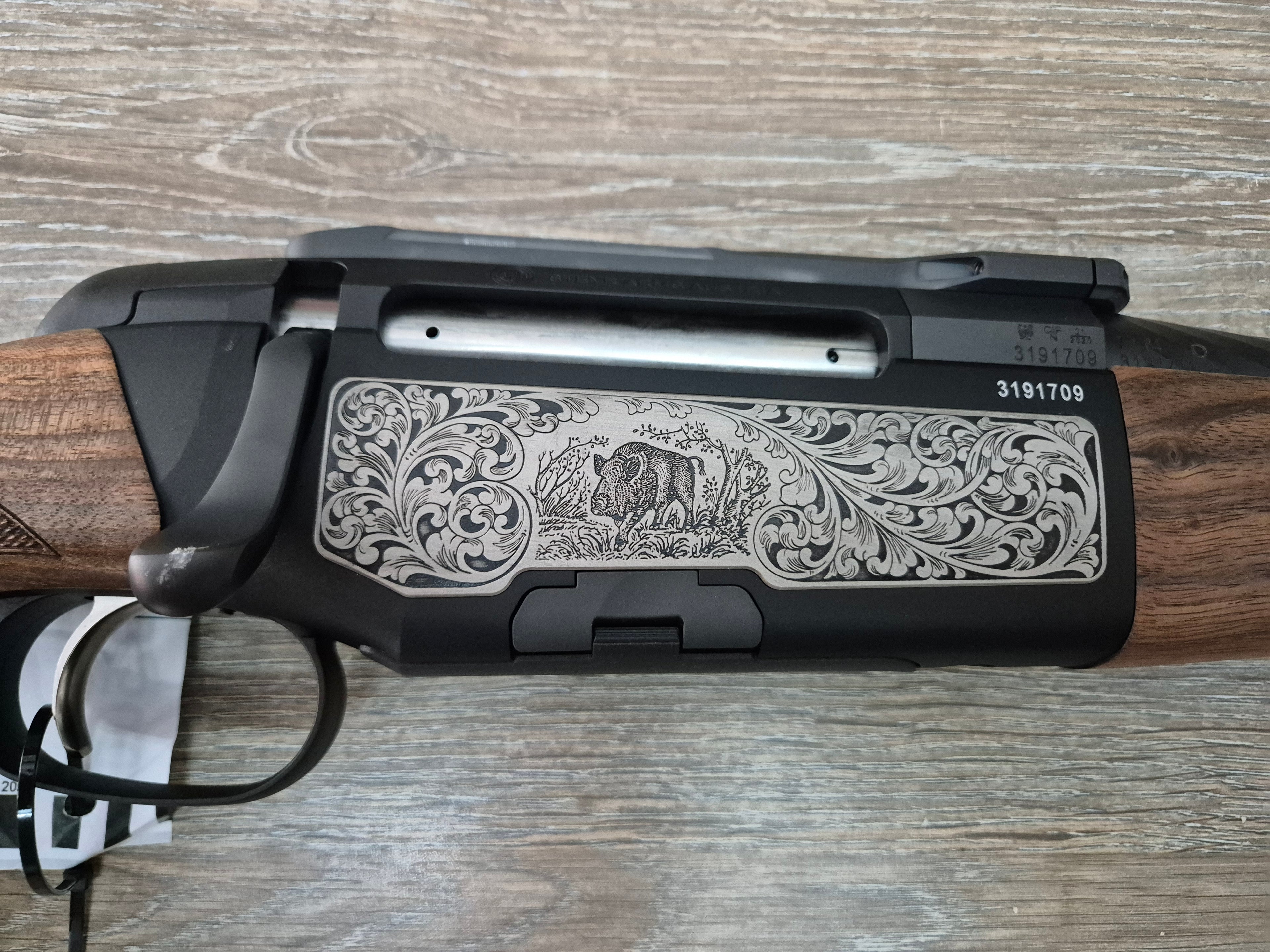 Carabina Steyr Mannlicher Luxus, cal 7x64, 56cm, lemn, gravuri