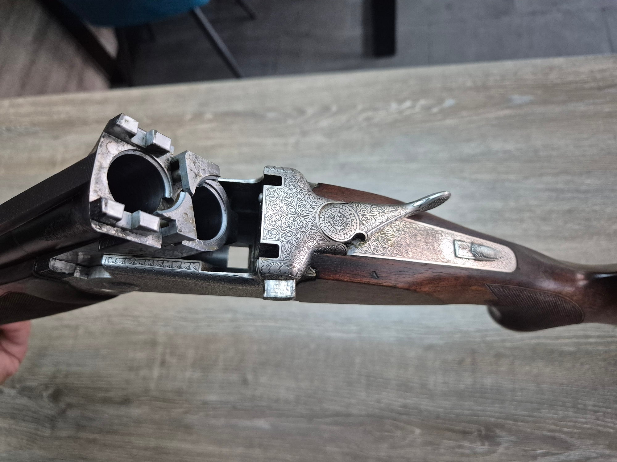 Bock SKB Arms (Japonia), mod. 800, cal 12, tevi 71cm, gravuri