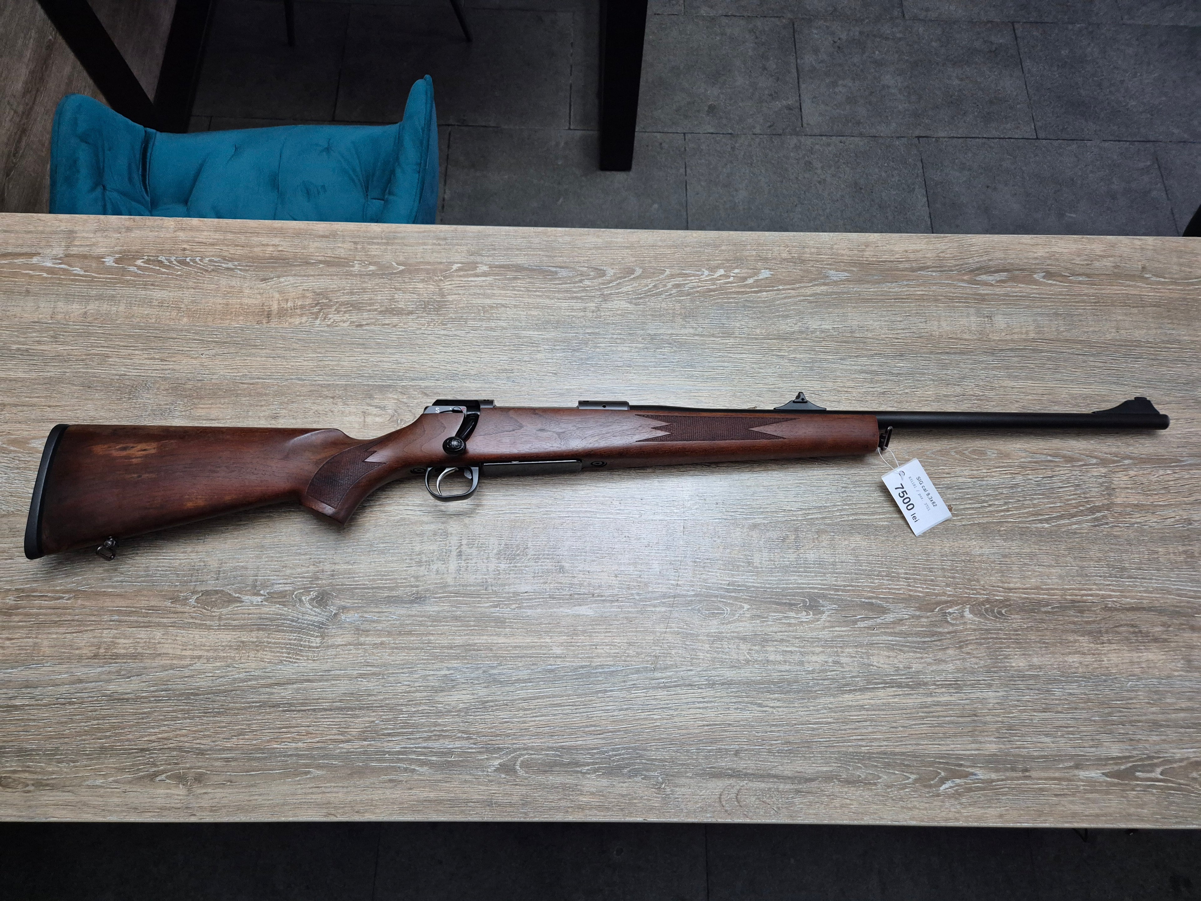 Carabina SIG 98, cal 9,3x62, teava 56cm, pat lemn