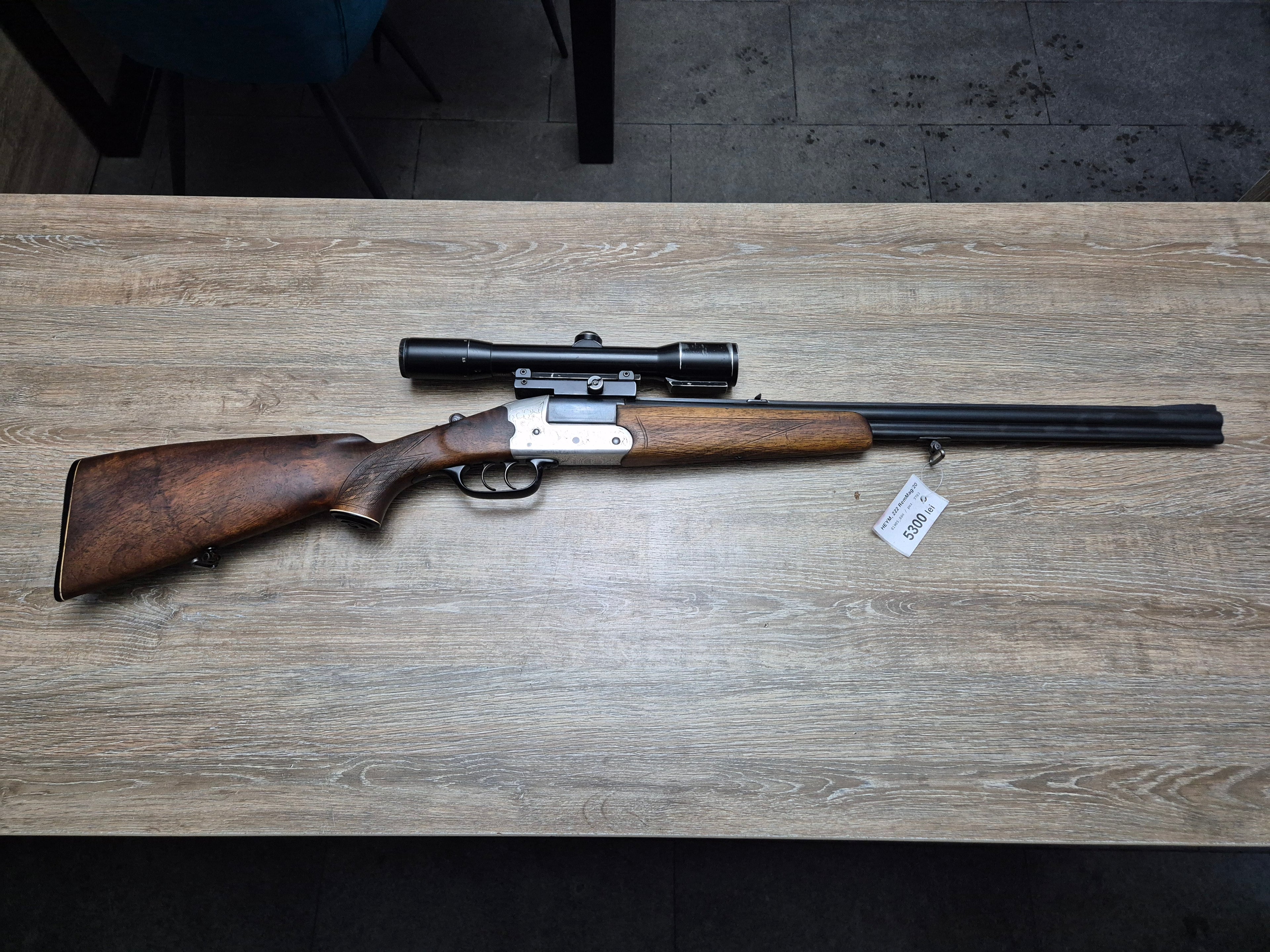 Mixta Heym, cal 222 Rem Mag/20, tevi 60cm, Zeiss Diavari