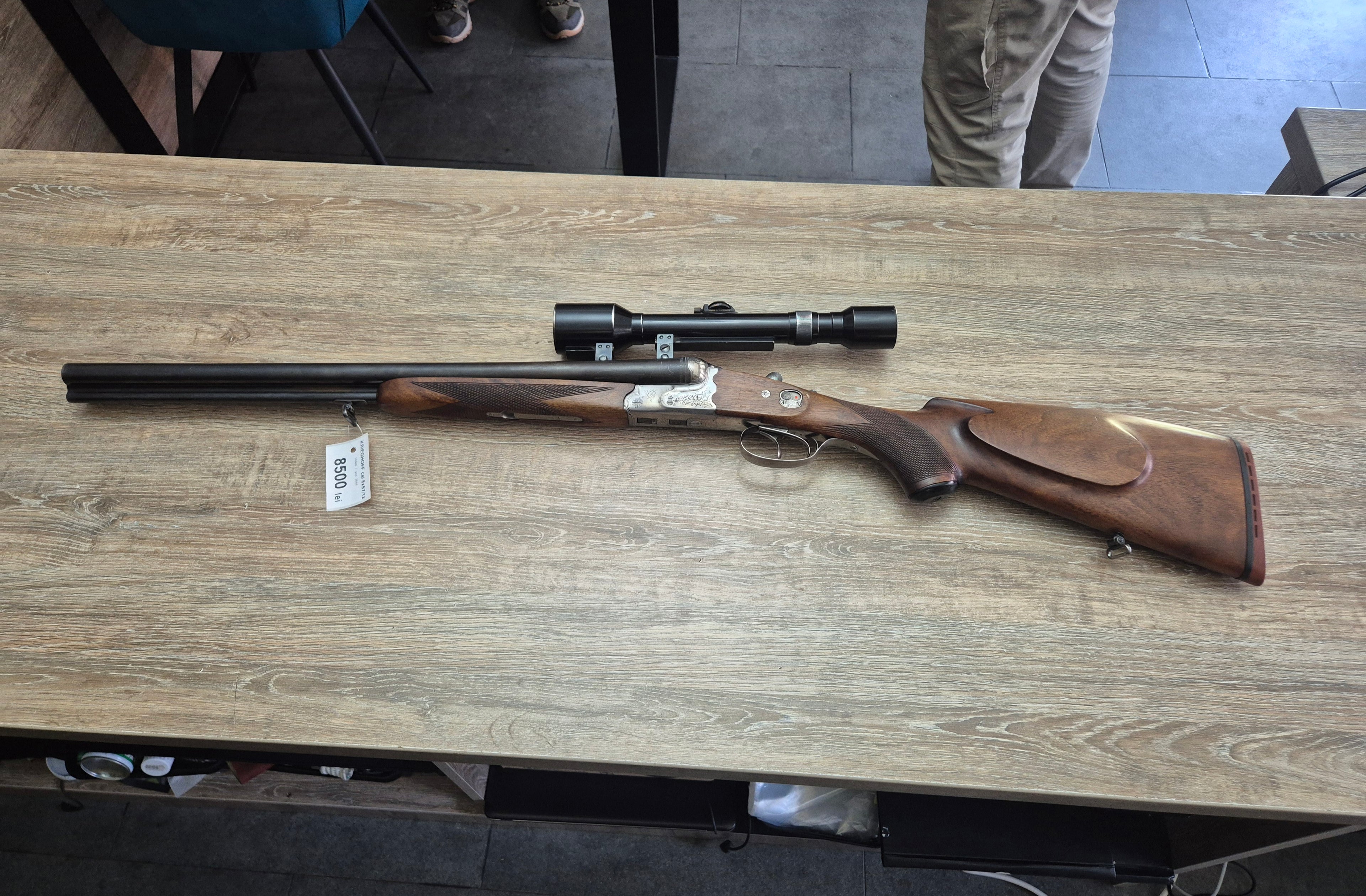 Drilling Krieghoff, cal 8x57JRS/12, tevi 55cm, luneta clasica