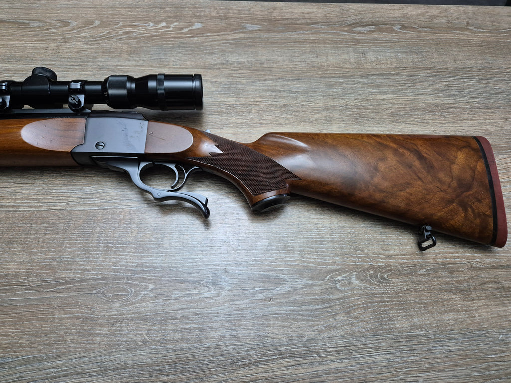 Carabina Ruger No.1, cal 7mm rem mag, teava 64cm, luneta 4-12x56