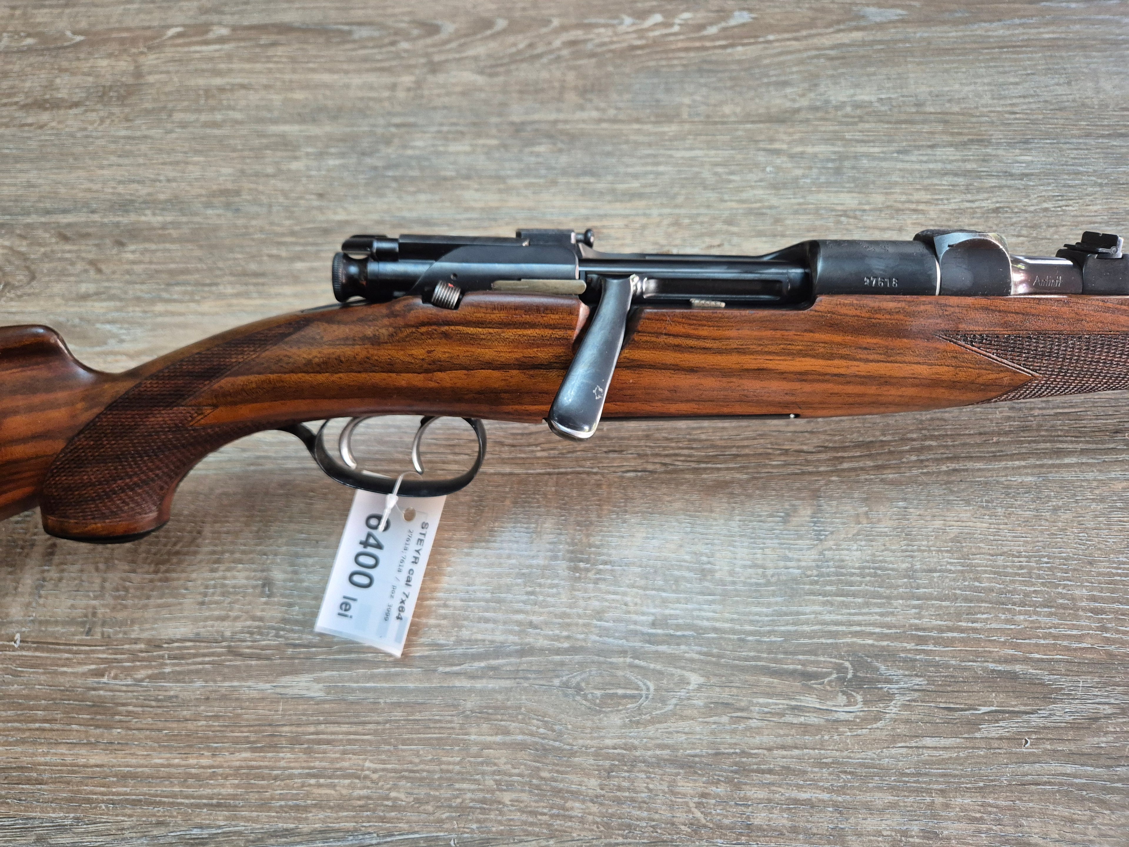Carabina Steyr Mannlicher, cal 7x64, 60cm, pat lemn Stutzen