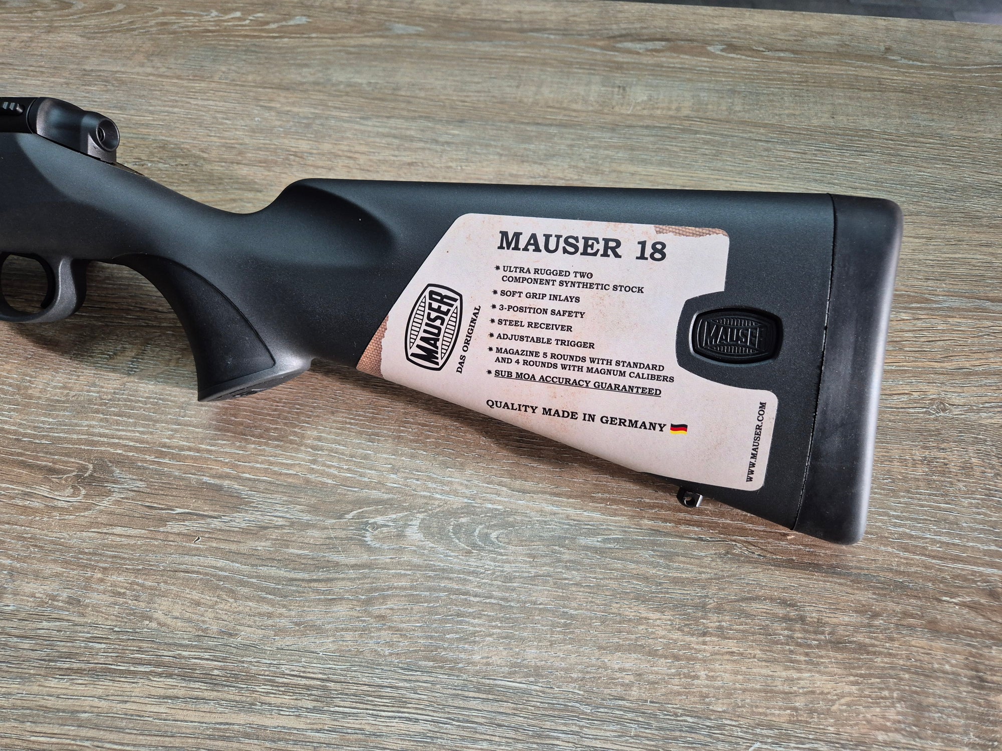 Carabina Mauser M18, cal 270 win, 53cm, pat sintetic, filet