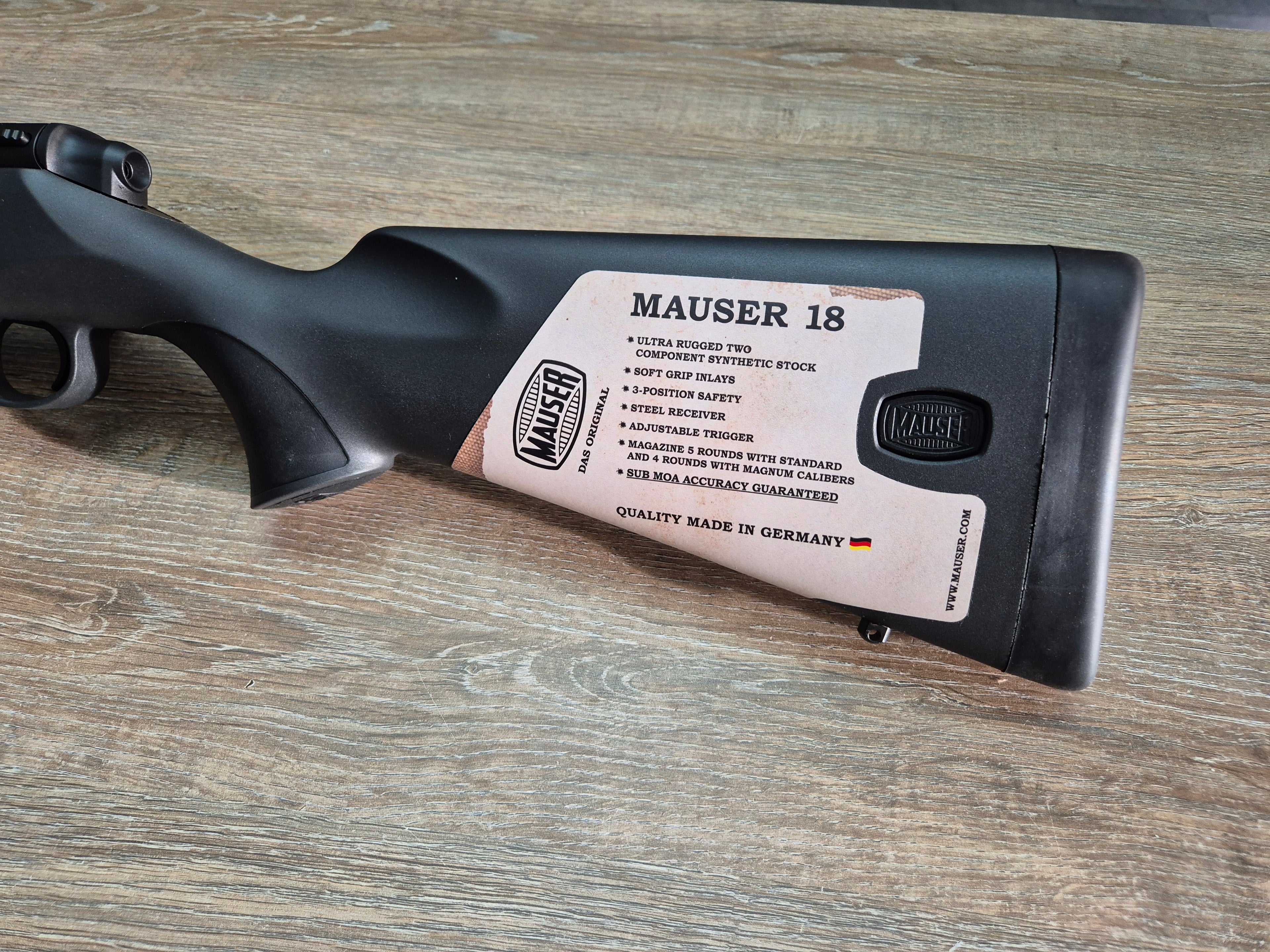 Carabina Mauser M18, cal 270 win, 53cm, pat sintetic, filet