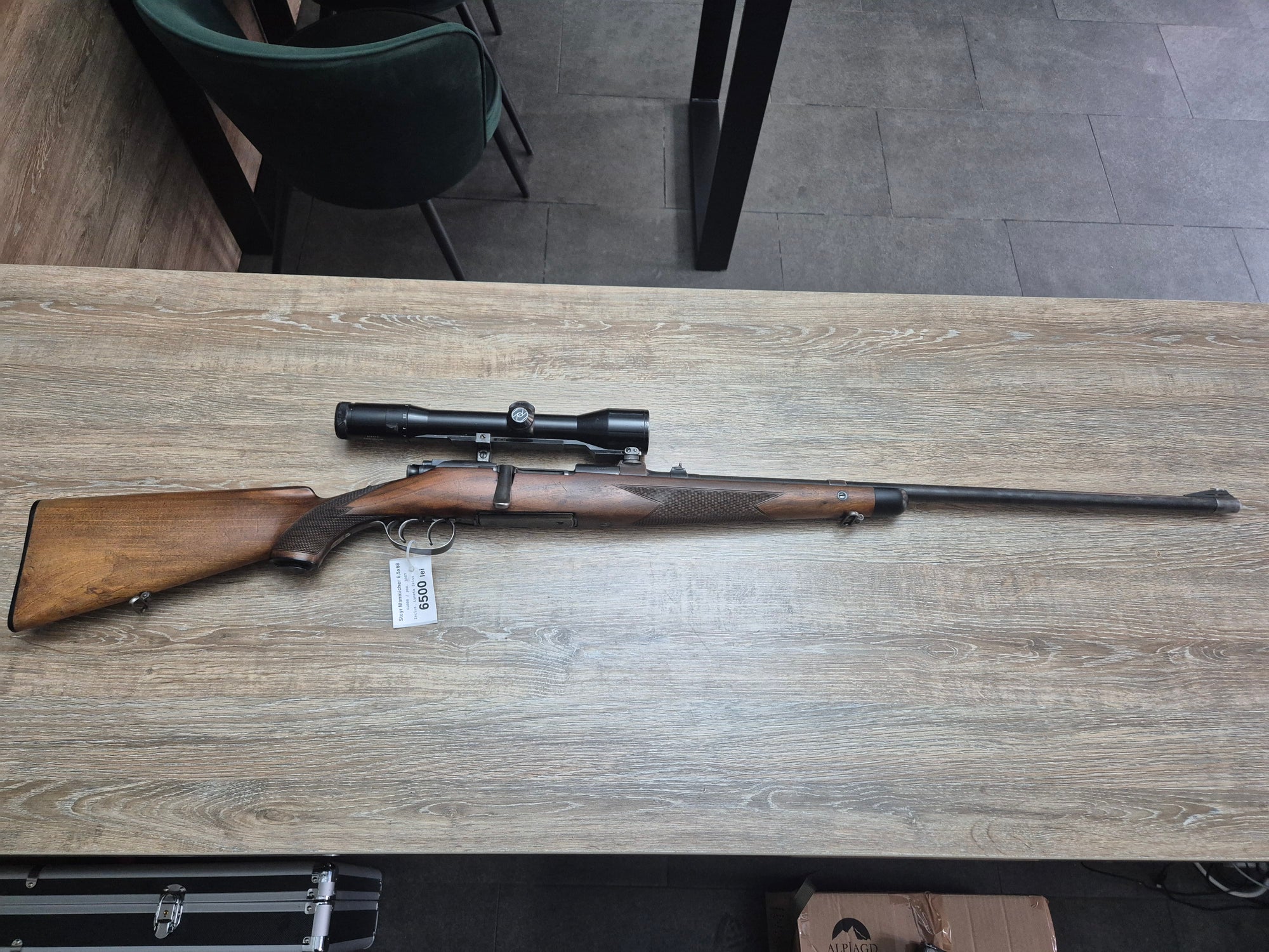 Carabina Steyr Mannlicher, cal 6.5x68, 65cm, Zeiss Diavari