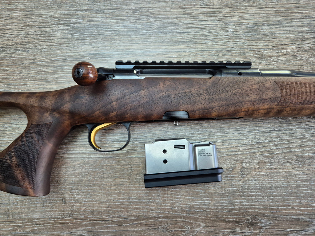 Carabina Heym SR30 Custom, cal 270 wsm, tragaci aur, teava fluted