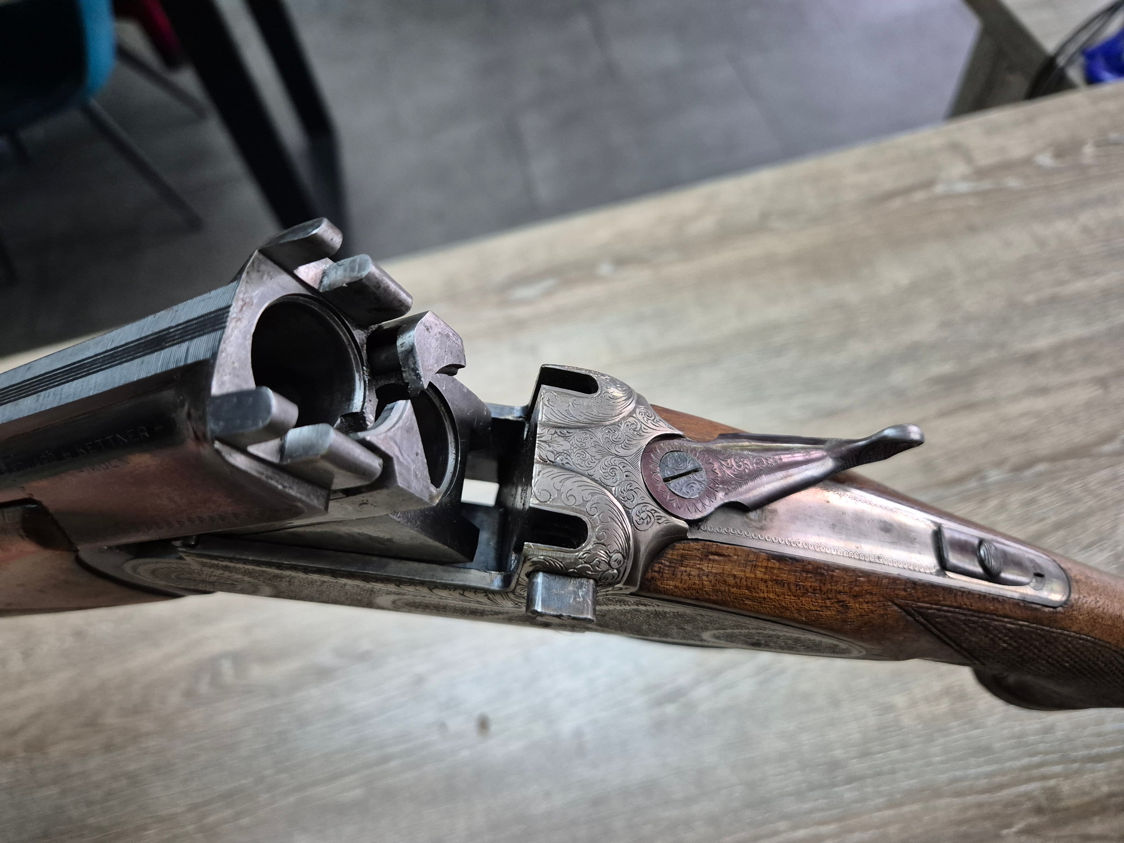 Bock Eduard Kettner, cal 12/70, tevi 70cm, ejectoare