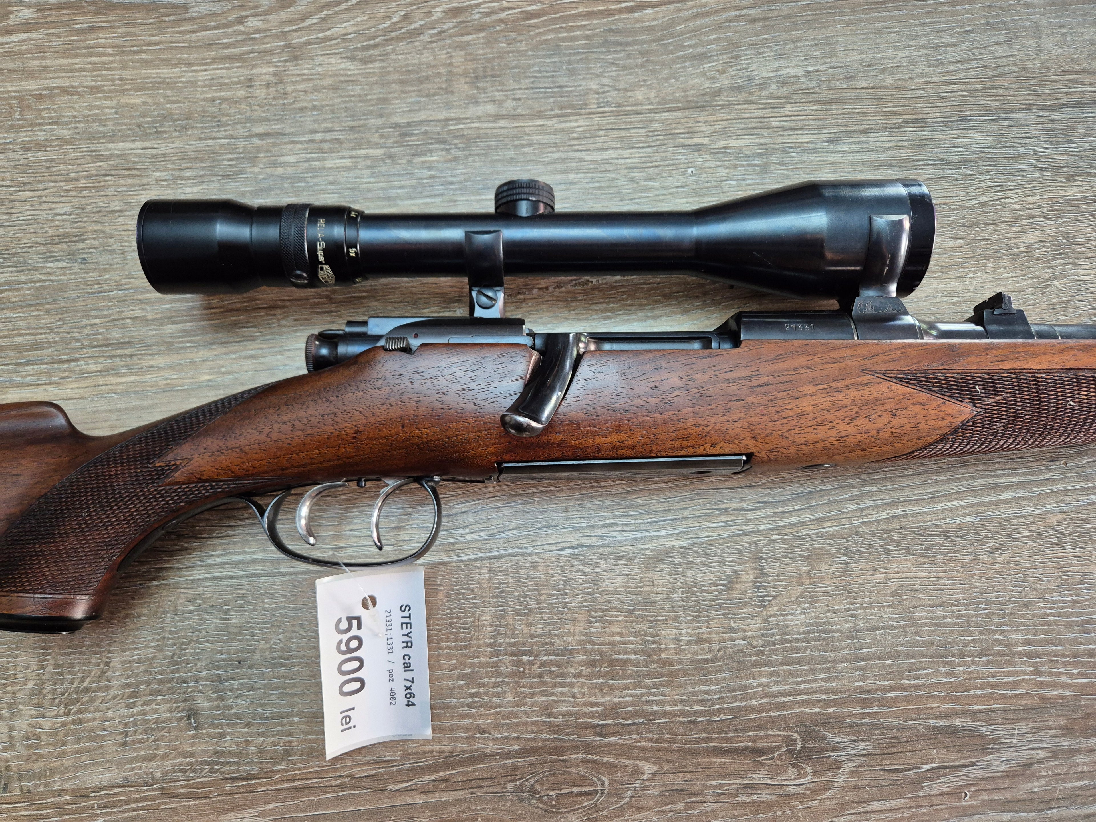 Carabina Steyr Mannlicher, cal 7x64, 60cm, luneta 3-9x