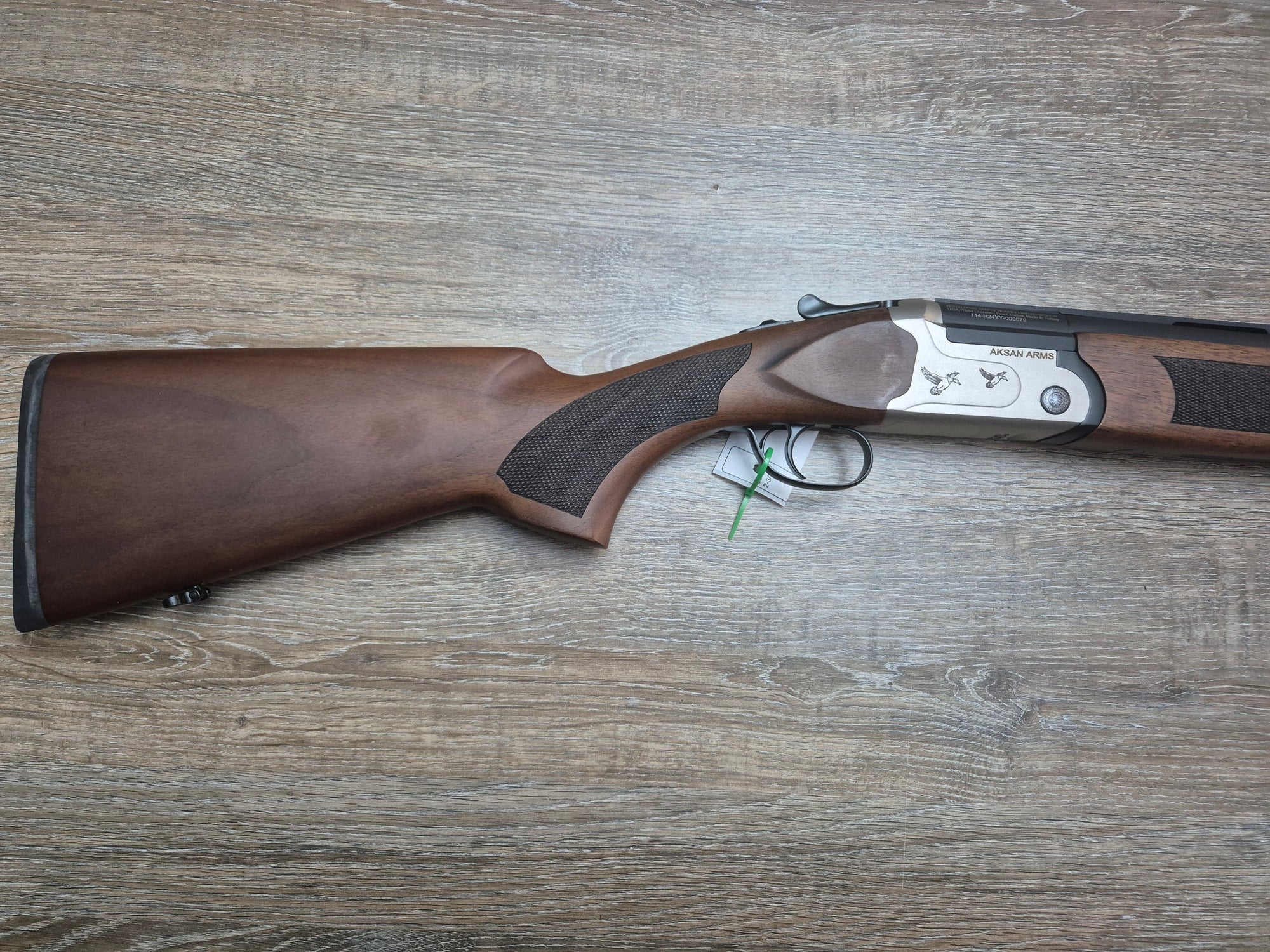 Bock Aksan Arms, cal 12/76, tevi 72cm, pat lemn, silver