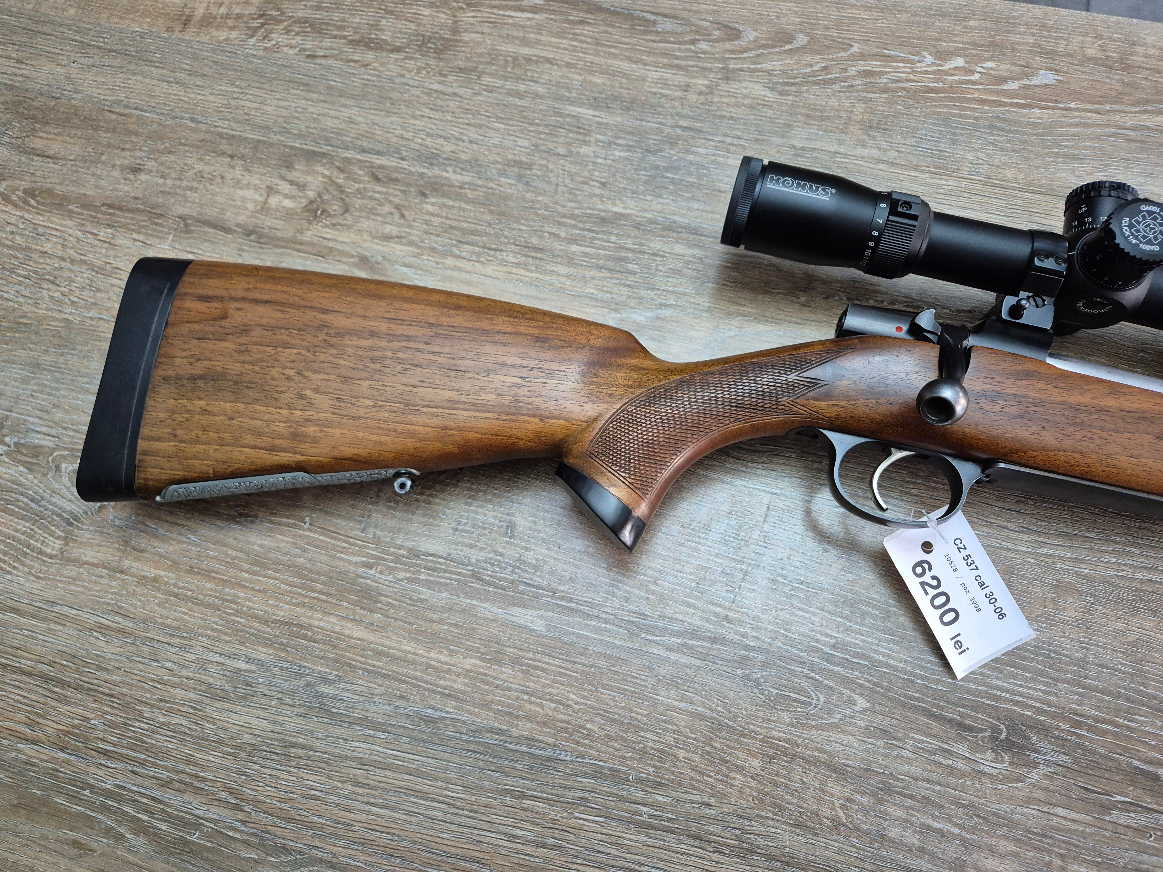 Carabina CZ 537, cal 30-06, pat stutzen, luneta noua 3-12x56