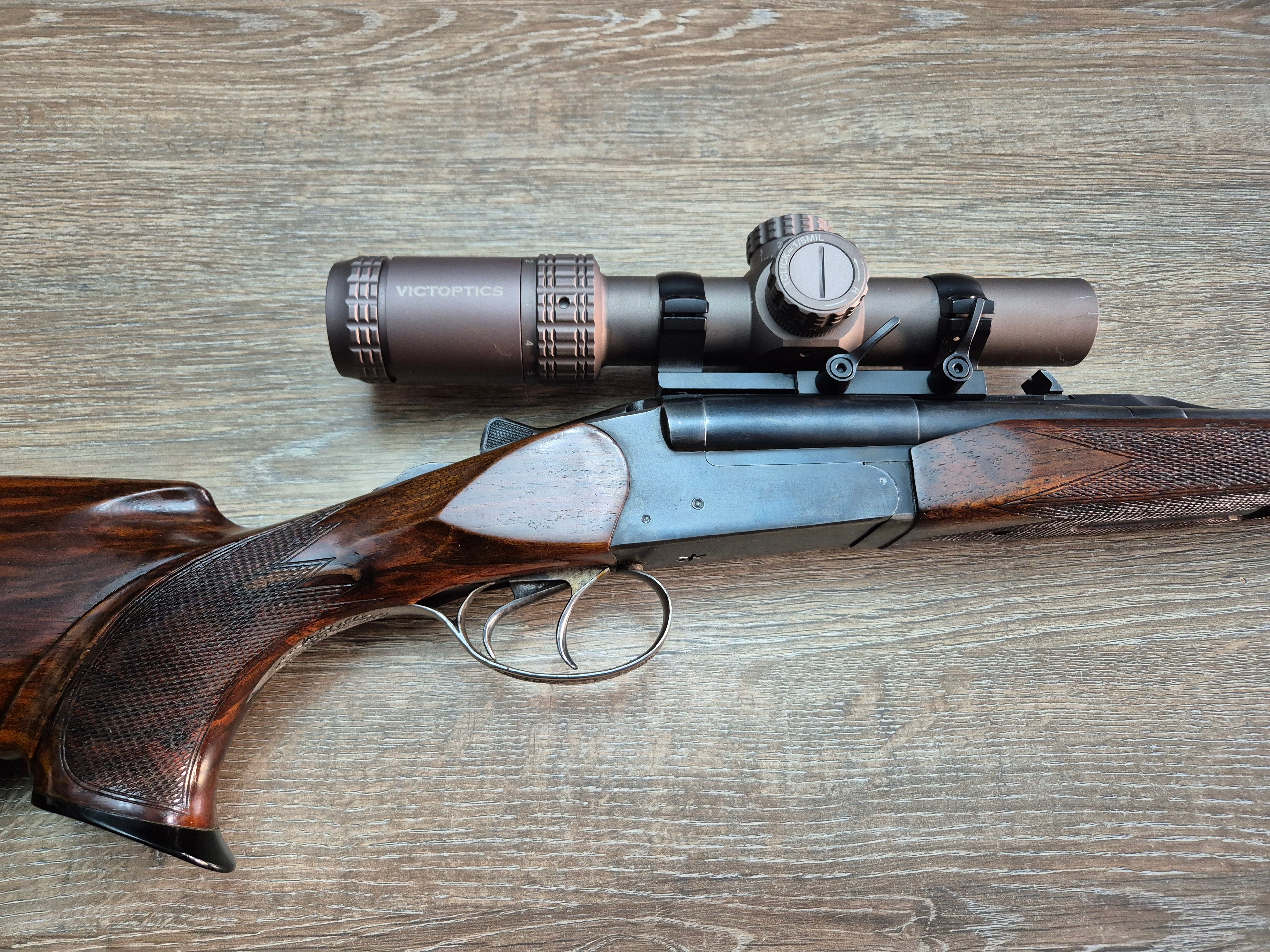 Dublu Express Baikal MP-221, cal 45-70 Govt, tevi 60cm, luneta 1-6x24