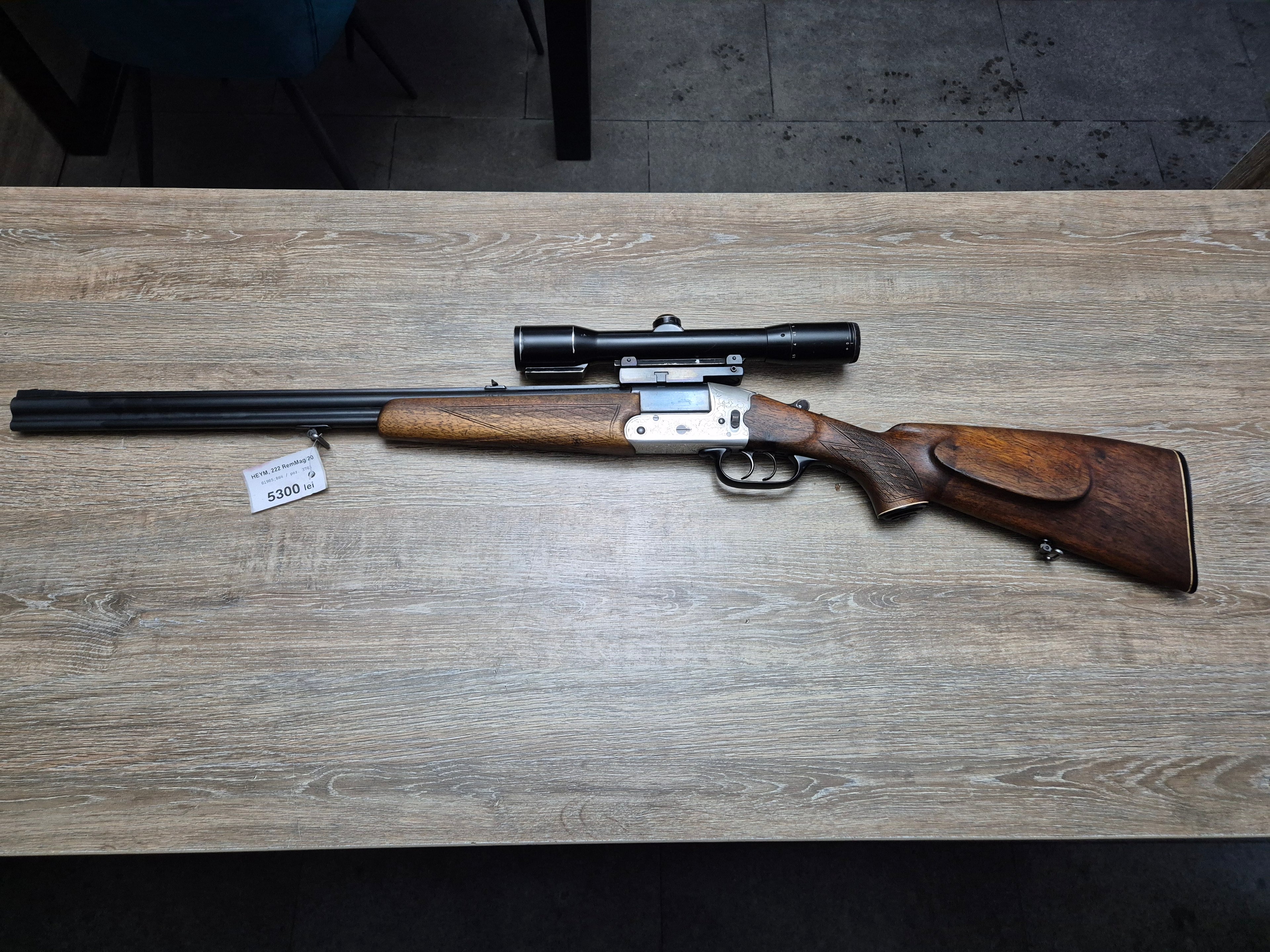 Mixta Heym, cal 222 Rem Mag/20, tevi 60cm, Zeiss Diavari