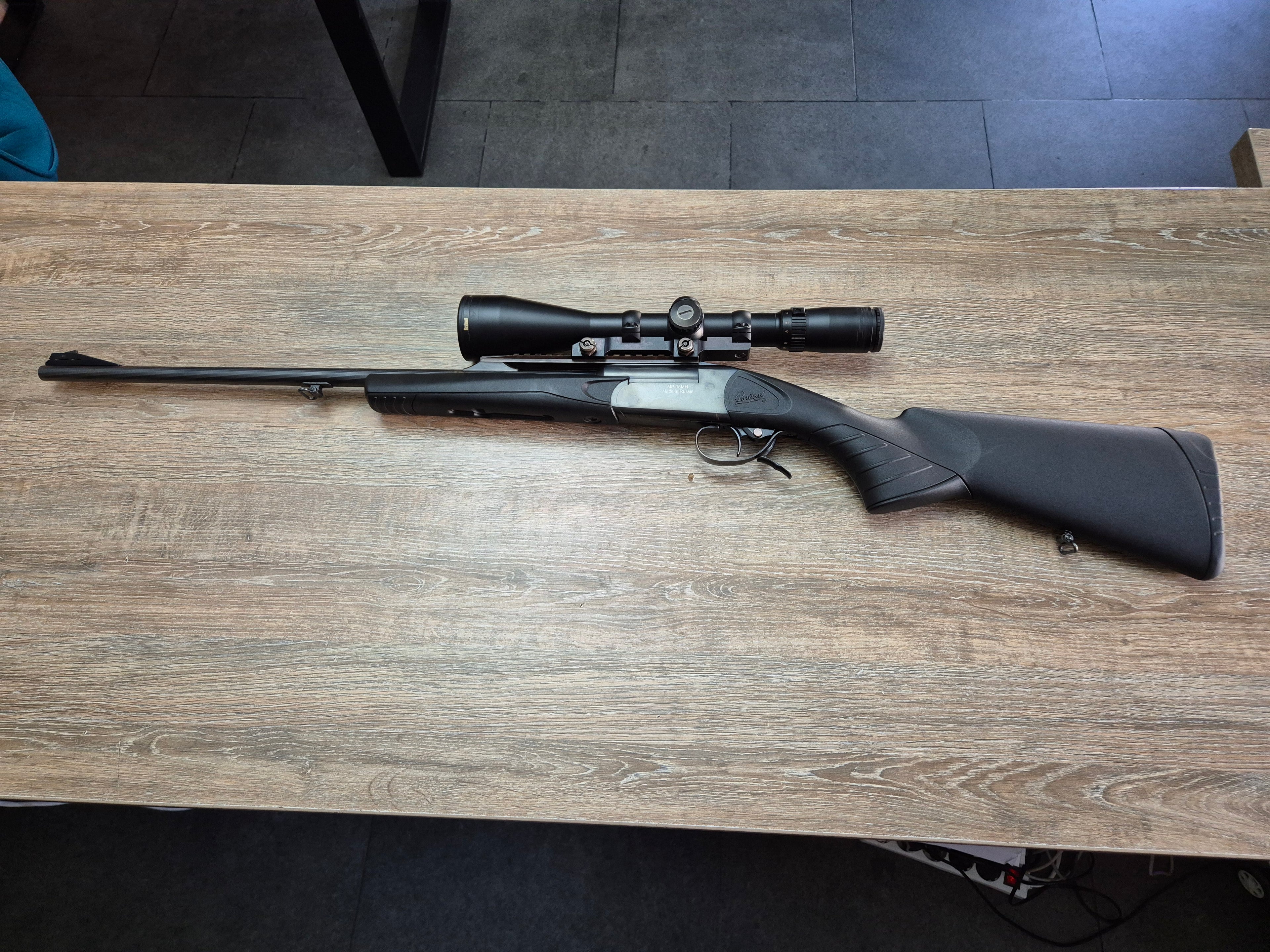 Carabina basculanta Baikal MP-18MH, cal 243 win, luneta Bushnell 2.5-10x