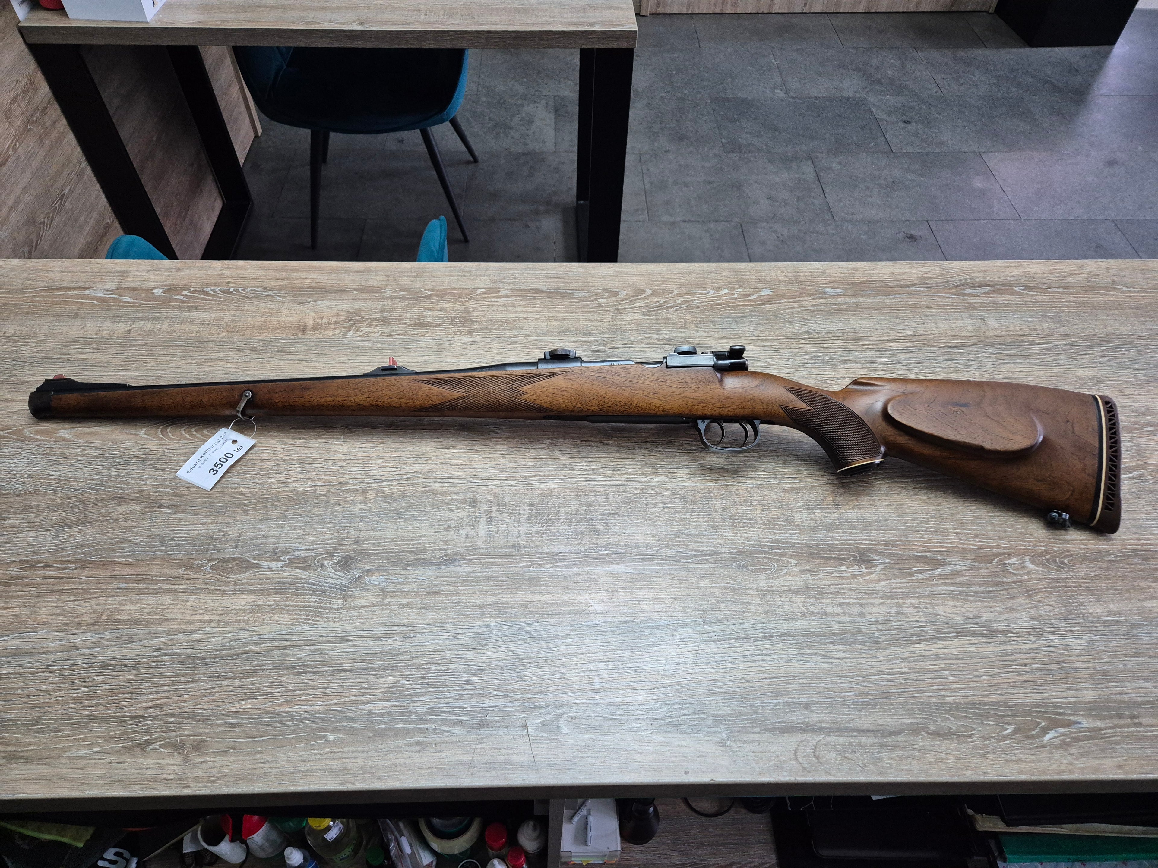 Carabina Eduard Kettner, cal 243win, 51cm, pat lemn Stutzen