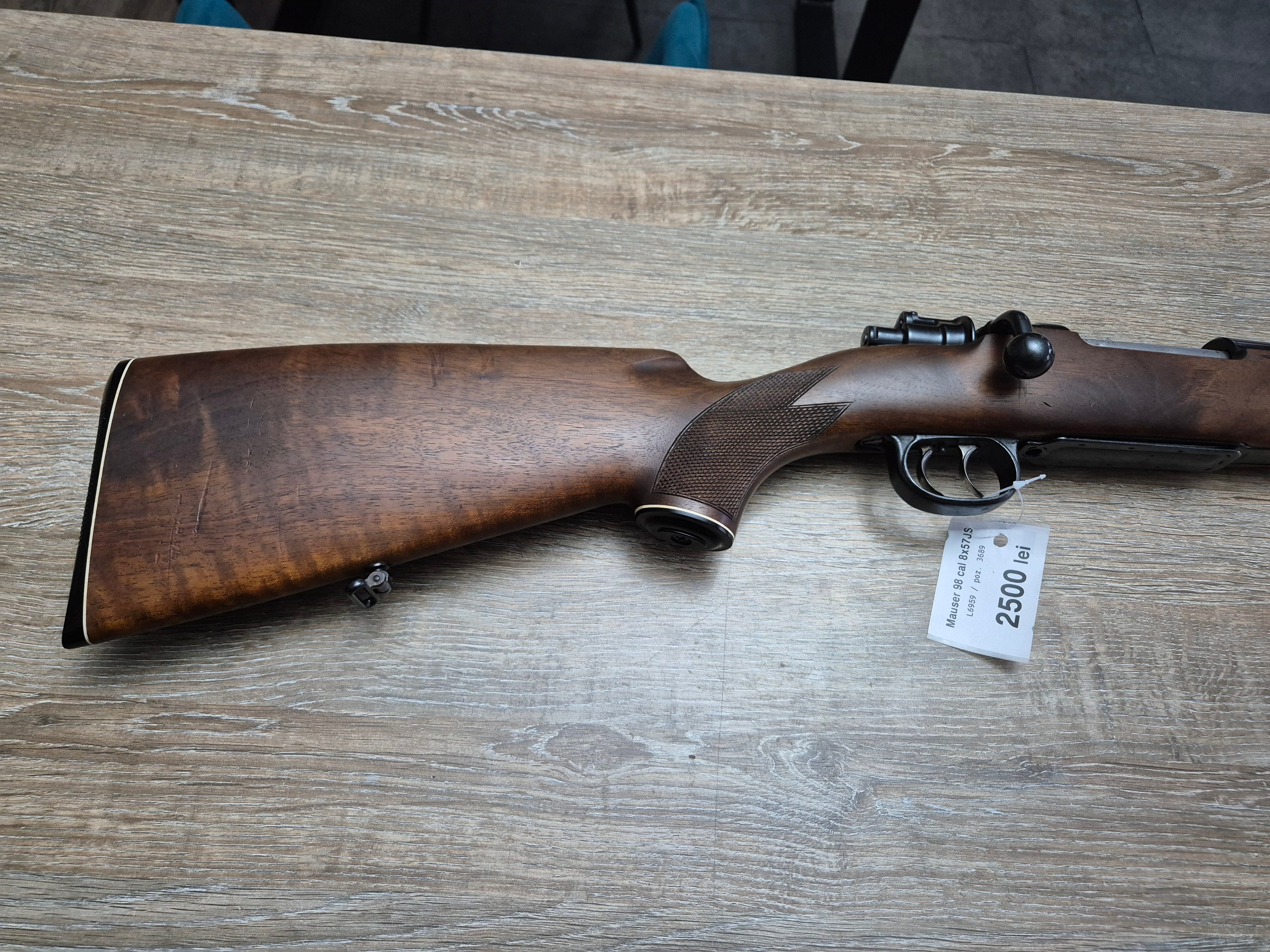 Carabina Mauser 98, cal 8x57JS, teava 60cm, cătări