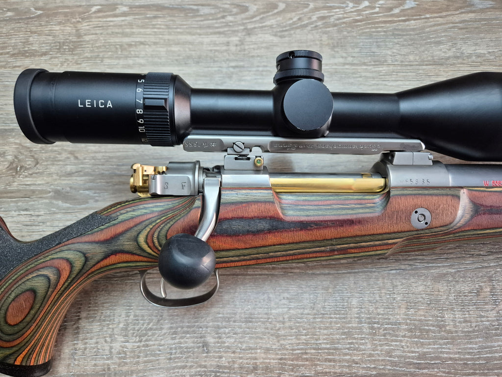Carabina manufactura, cal 6,5x65 RWS, luneta Leica Fortis 2,5-15x56i