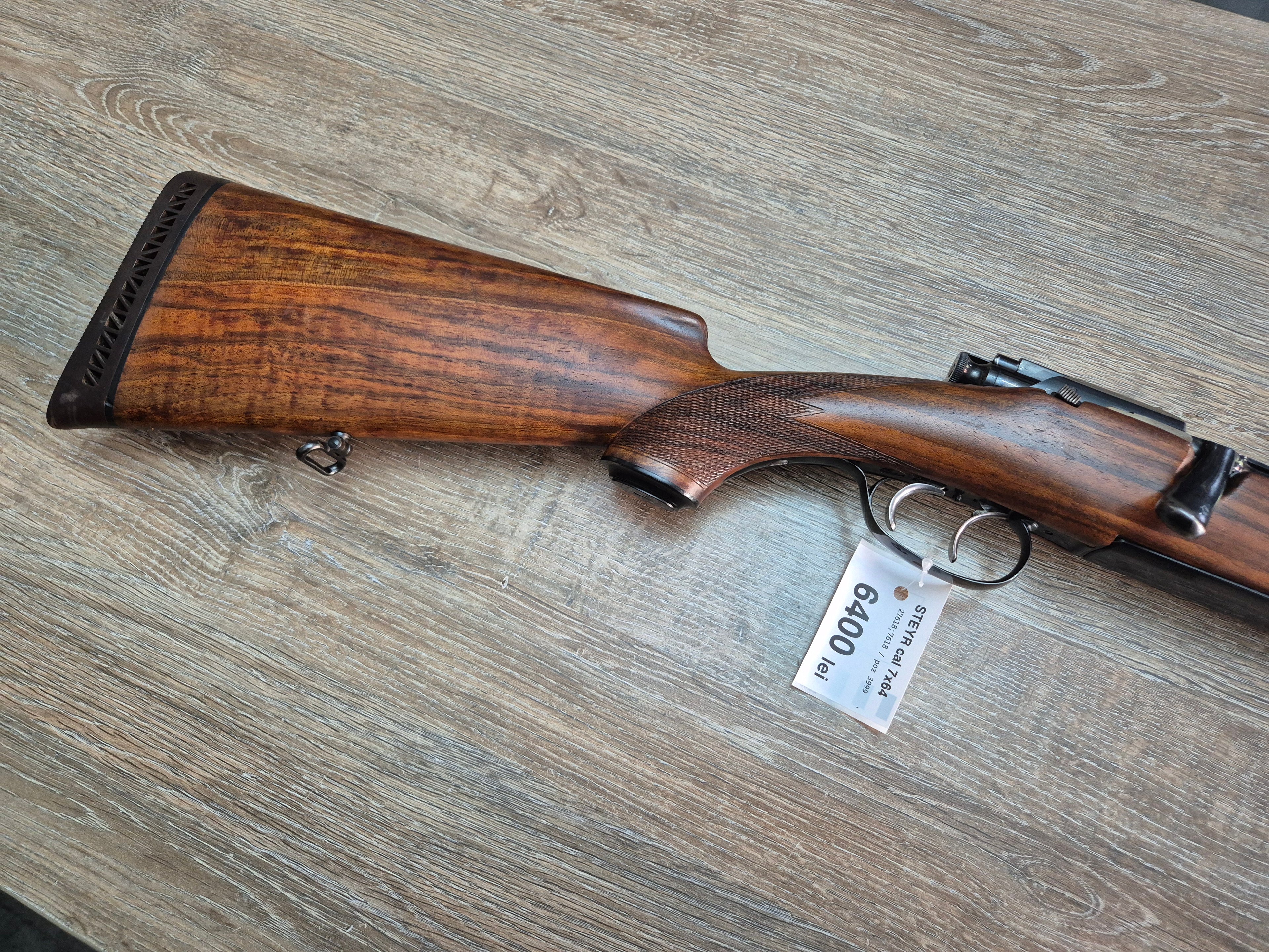 Carabina Steyr Mannlicher, cal 7x64, 60cm, pat lemn Stutzen