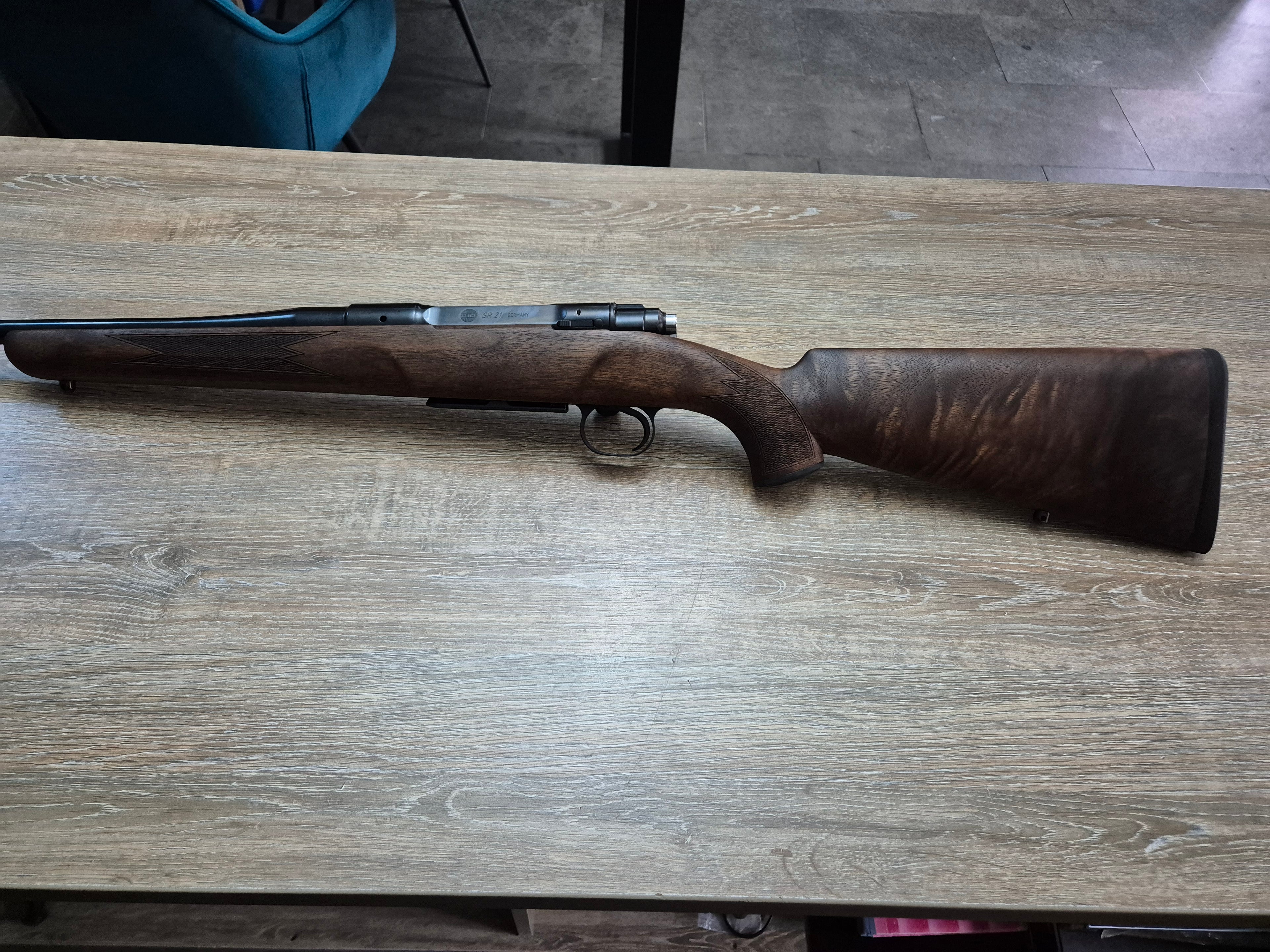 Carabina Heym SR21, cal 7x64, 55cm, pat lemn clasic