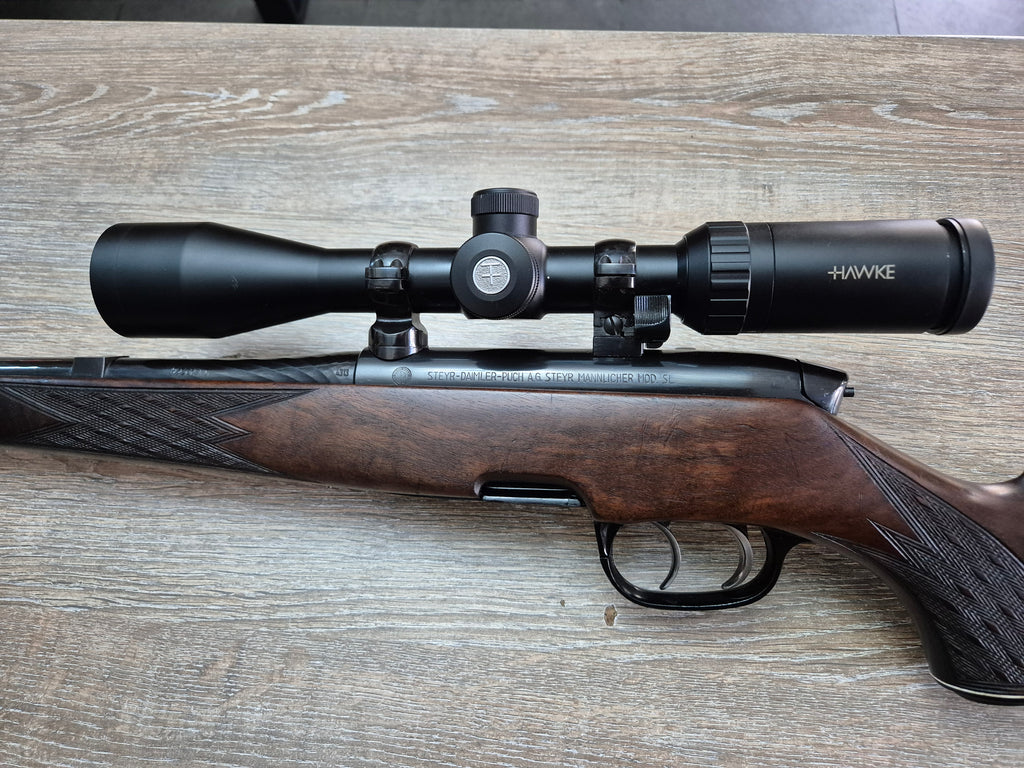 Carabina Steyr Mannlicher SL, cal 223 rem, luneta Hawke 3-9x40