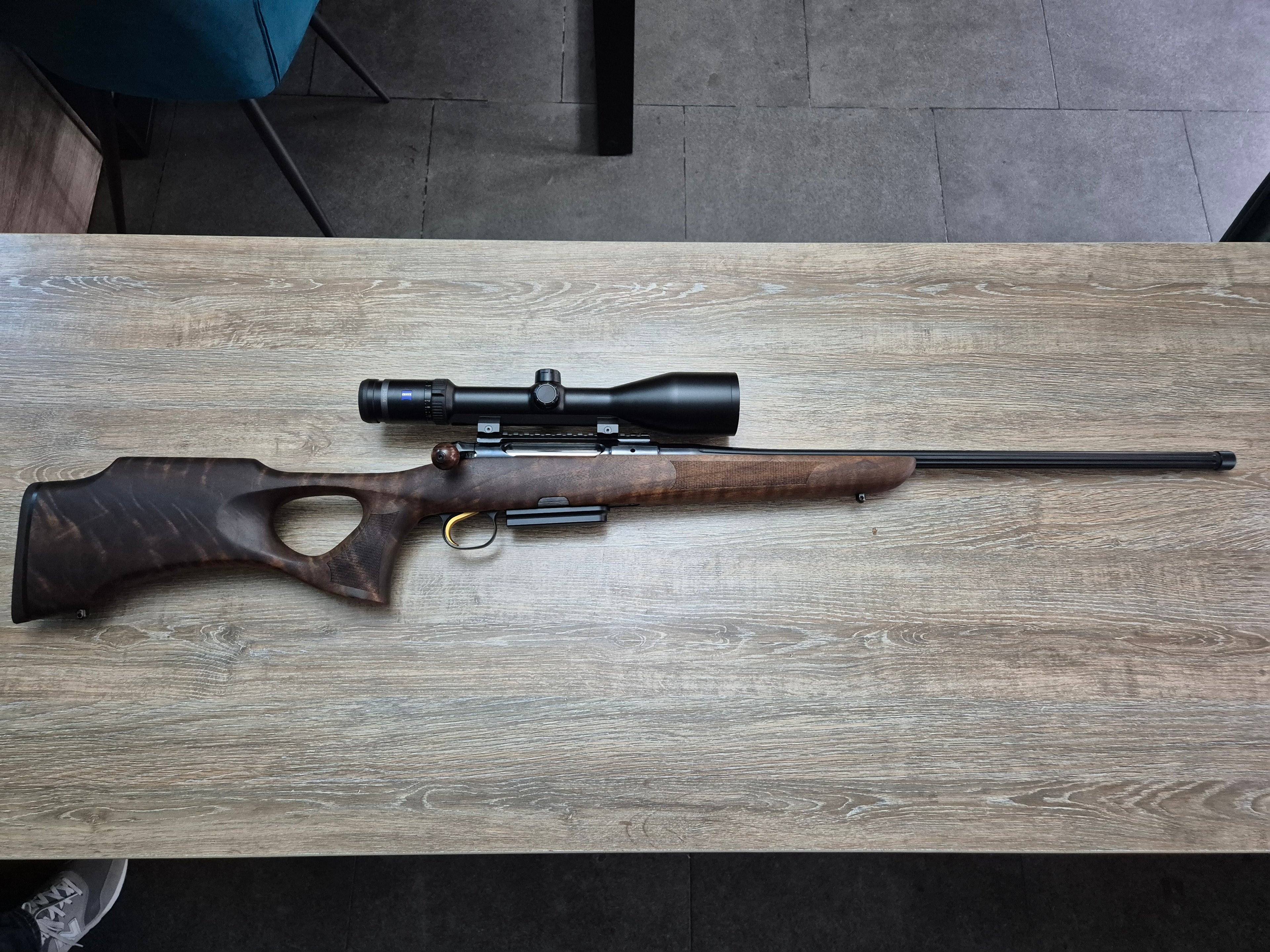 Carabina Heym SR30, cal 270 wsm, tragaci aurit, teava fluted 17mm, comanda speciala