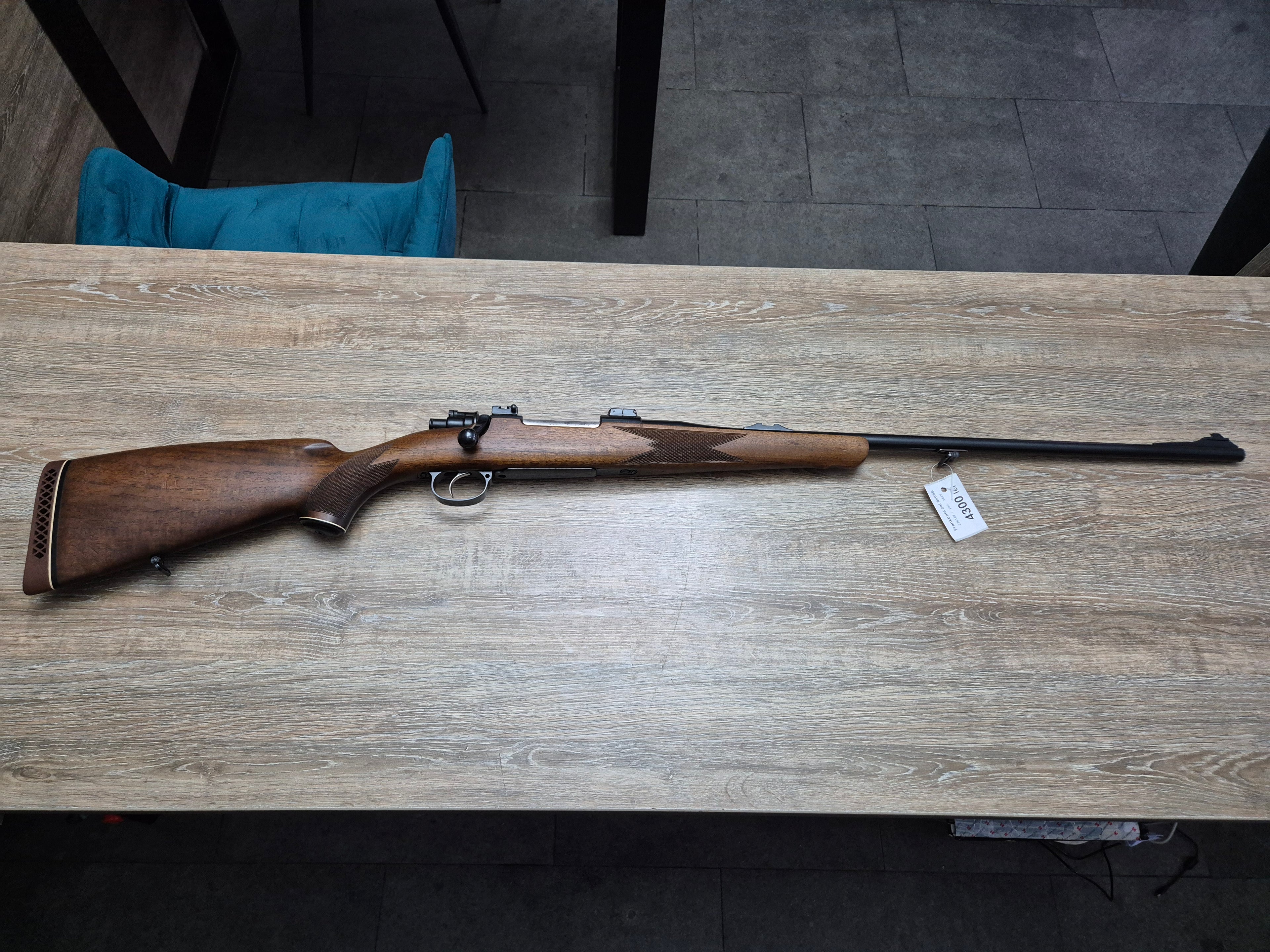 Carabina Frankonia, teava 65cm, cal 8x68S, pat lemn