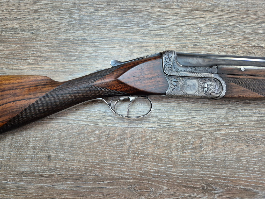 Bock Holeček (Manufact.), cal 16, tevi 65 cm, pat stil englezesc