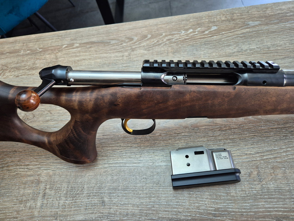 Carabina Heym SR30 Custom, cal 270 wsm, tragaci aur, teava fluted