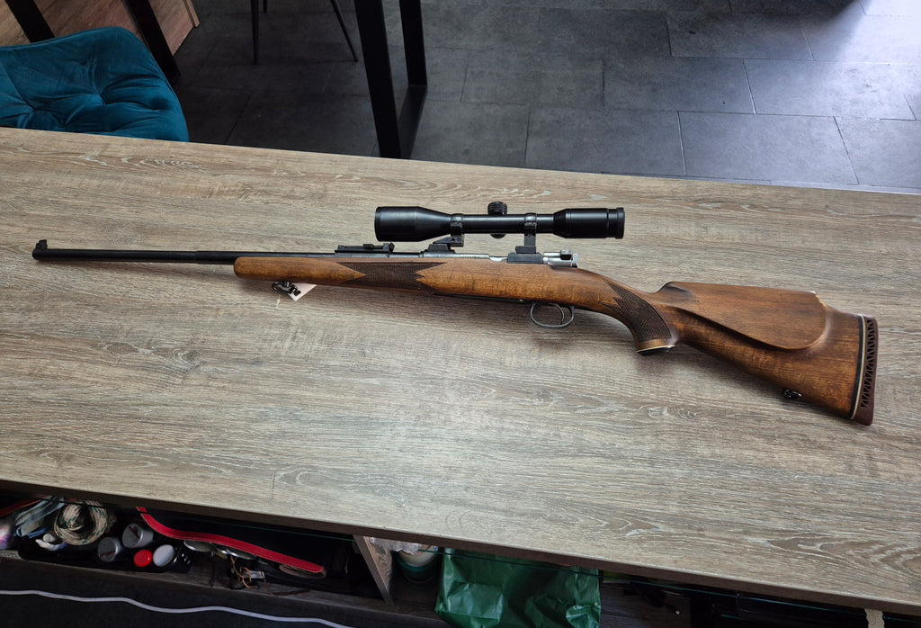 Carabina Husqvarna, cal 6,5x55, teava 59cm, luneta kahles 6x42