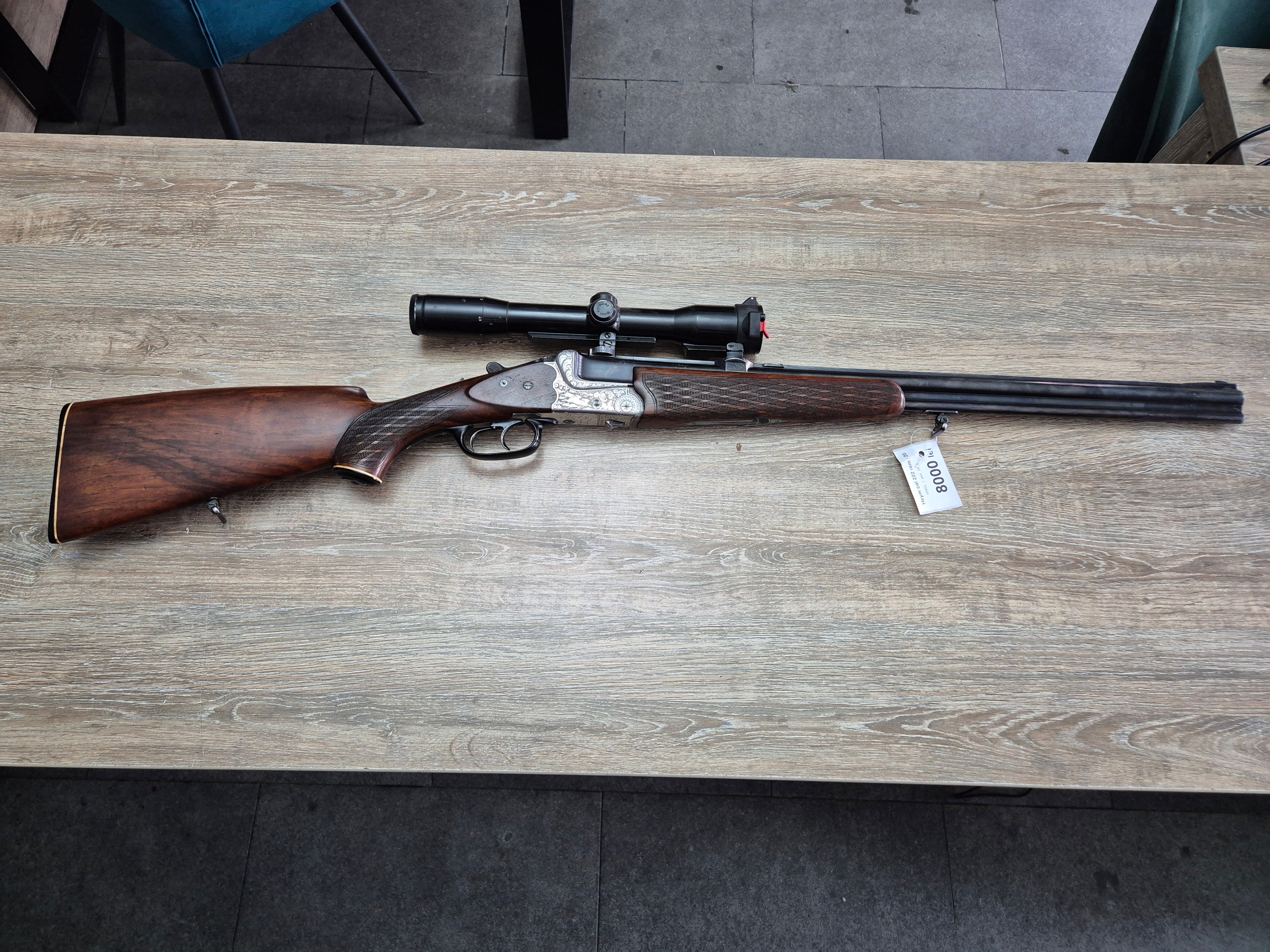 Mixta Heym, cal 222 Rem/20, tevi 60cm, Zeiss Diavari 1,5-6x