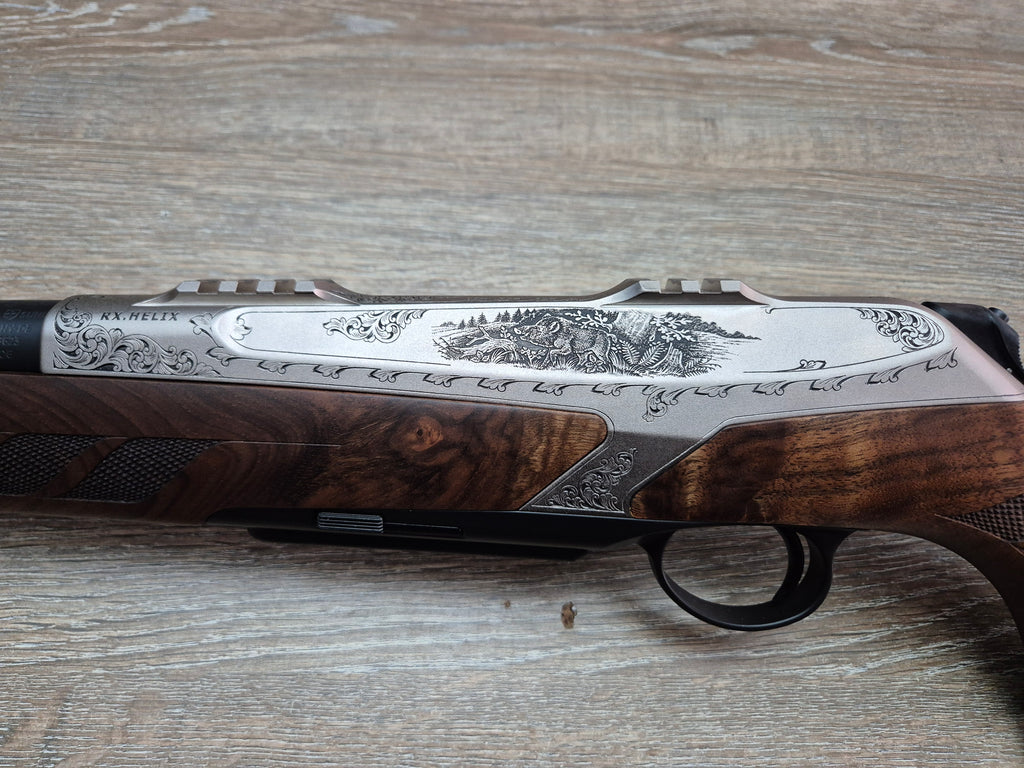 Carabina Merkel RX Helix Wildboar, cal 30-06, teava fluted 53cm, lemn grad 4