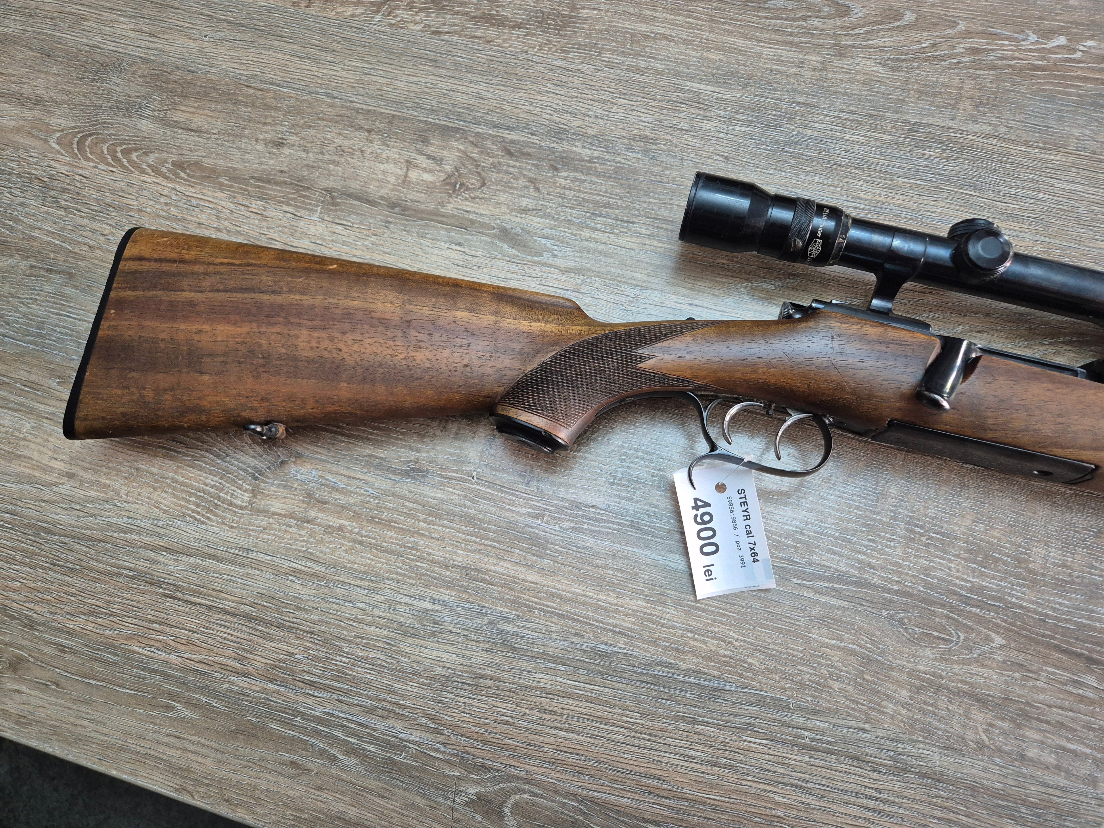 Carabina Steyr Mannlicher, cal 7x64, 65cm, luneta 3-9x, filet